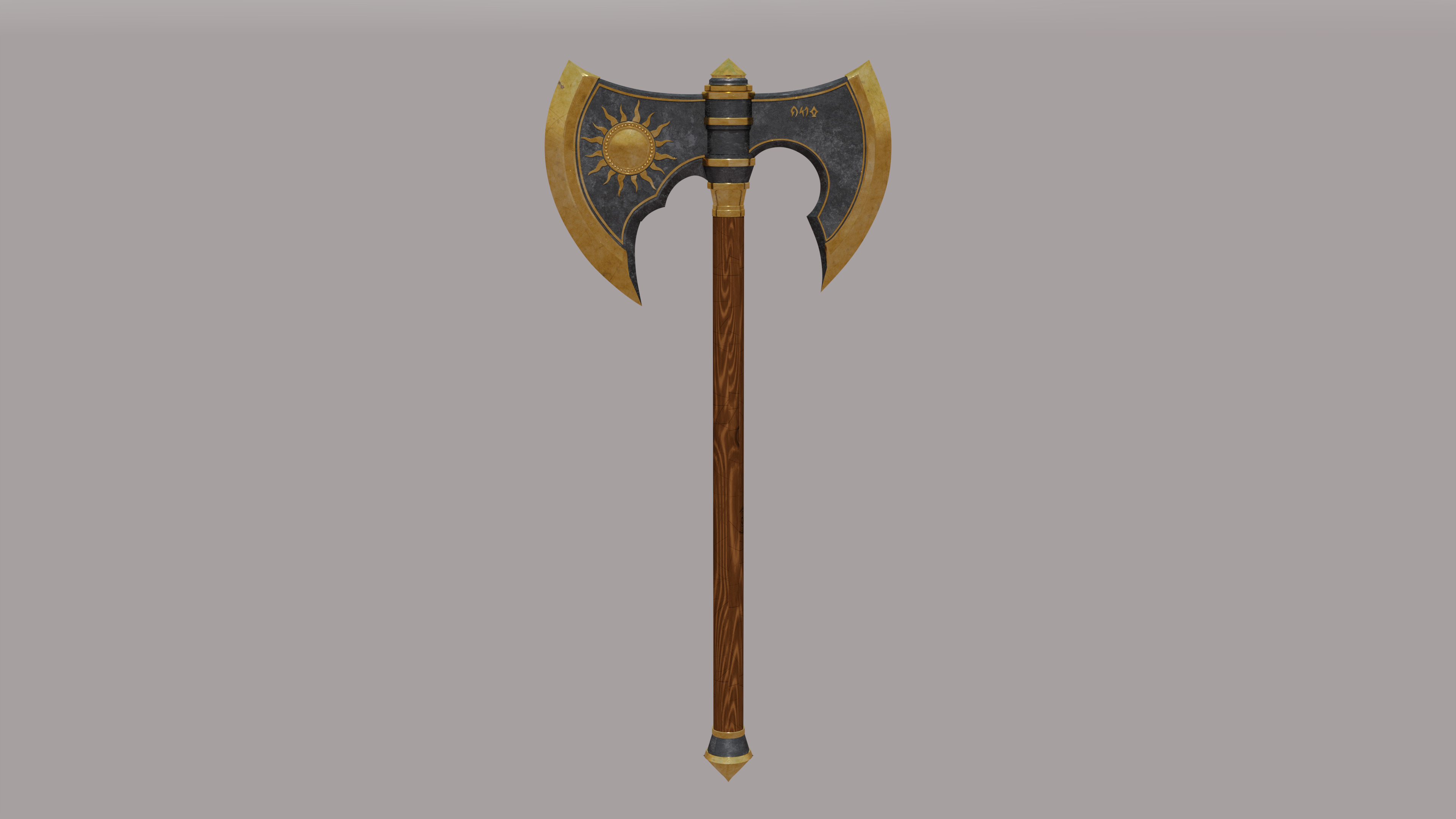 Bastion of the Zenithgold Heroic Paladin Armor and Weapon Set 3D model_1