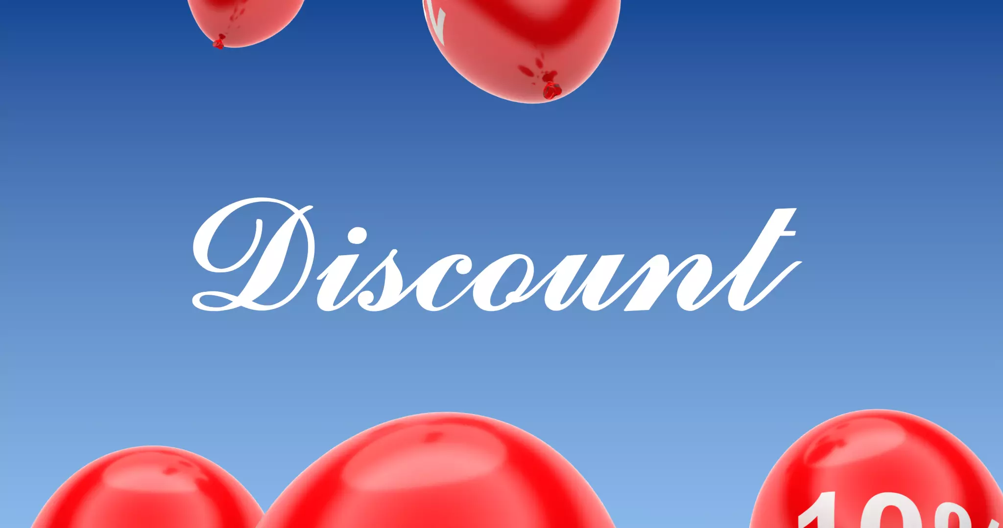 Falling balloons in a looping animation 3D model