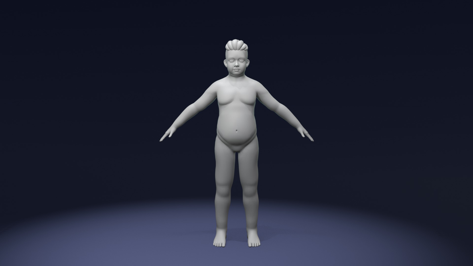 Cartoon Human Body Base Mesh 3D Model Pack Rigged IK FK Switch 3D Model Collection_73