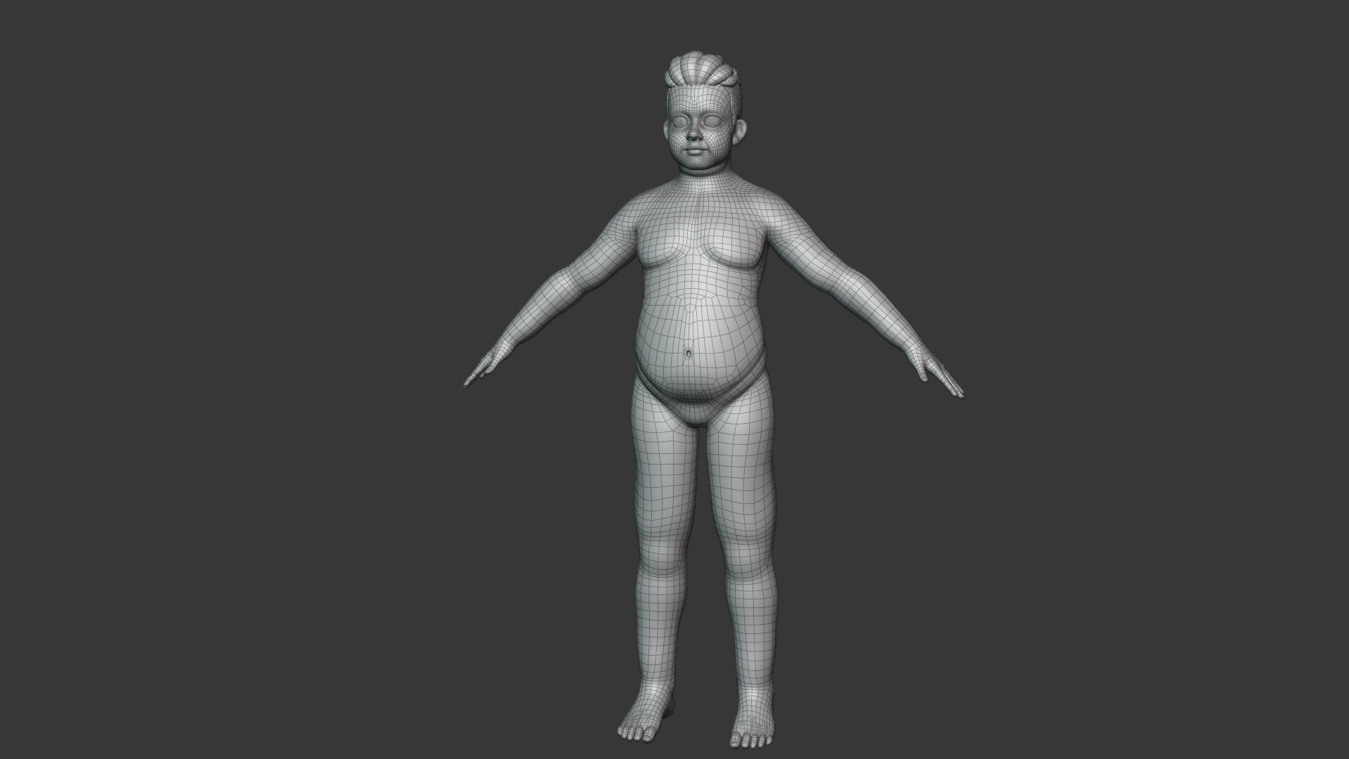 Cartoon Human Body Base Mesh 3D Model Pack Rigged IK FK Switch 3D Model Collection_76