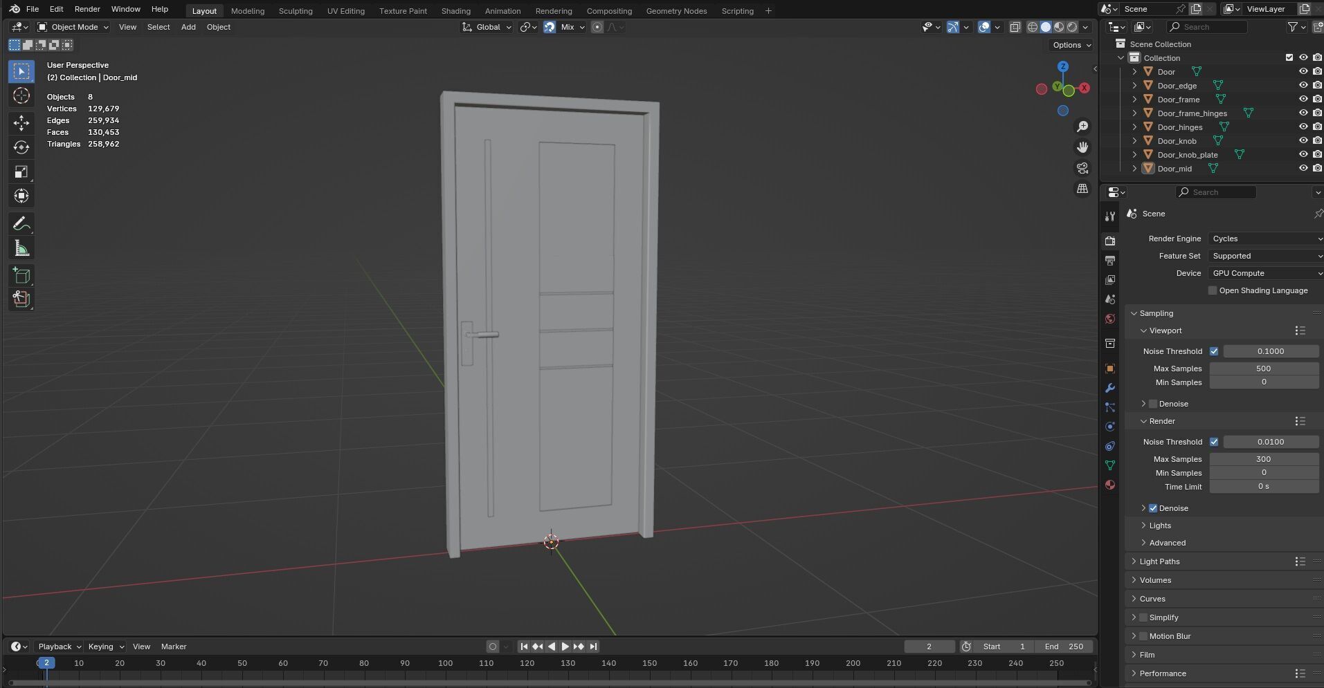 Door Design CG67 3D model_11