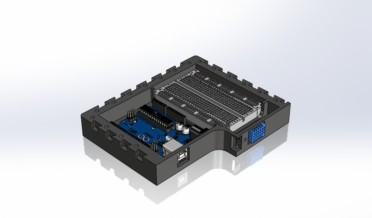Electronics housing  3D print model_1