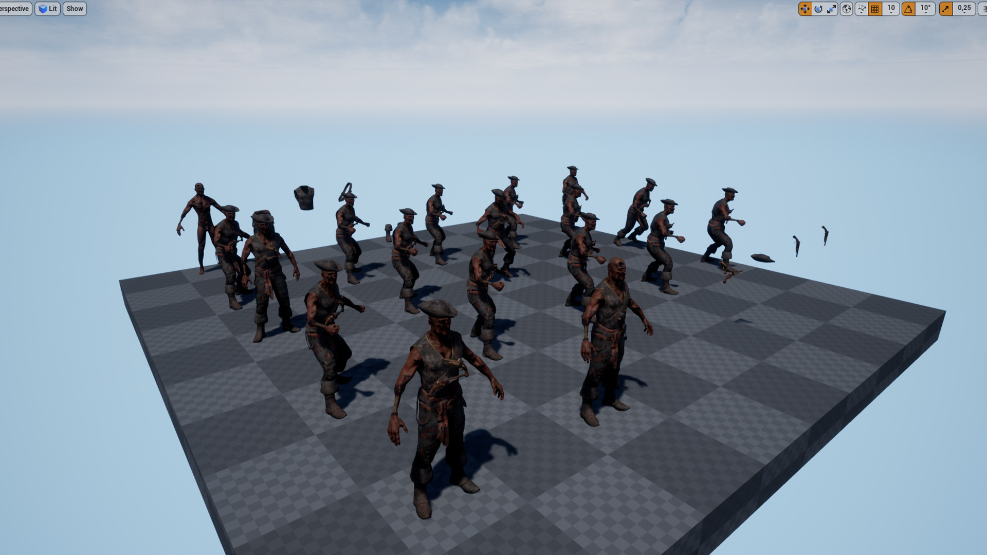 PIRATE UNDEAD 10 Low-poly 3D model_17