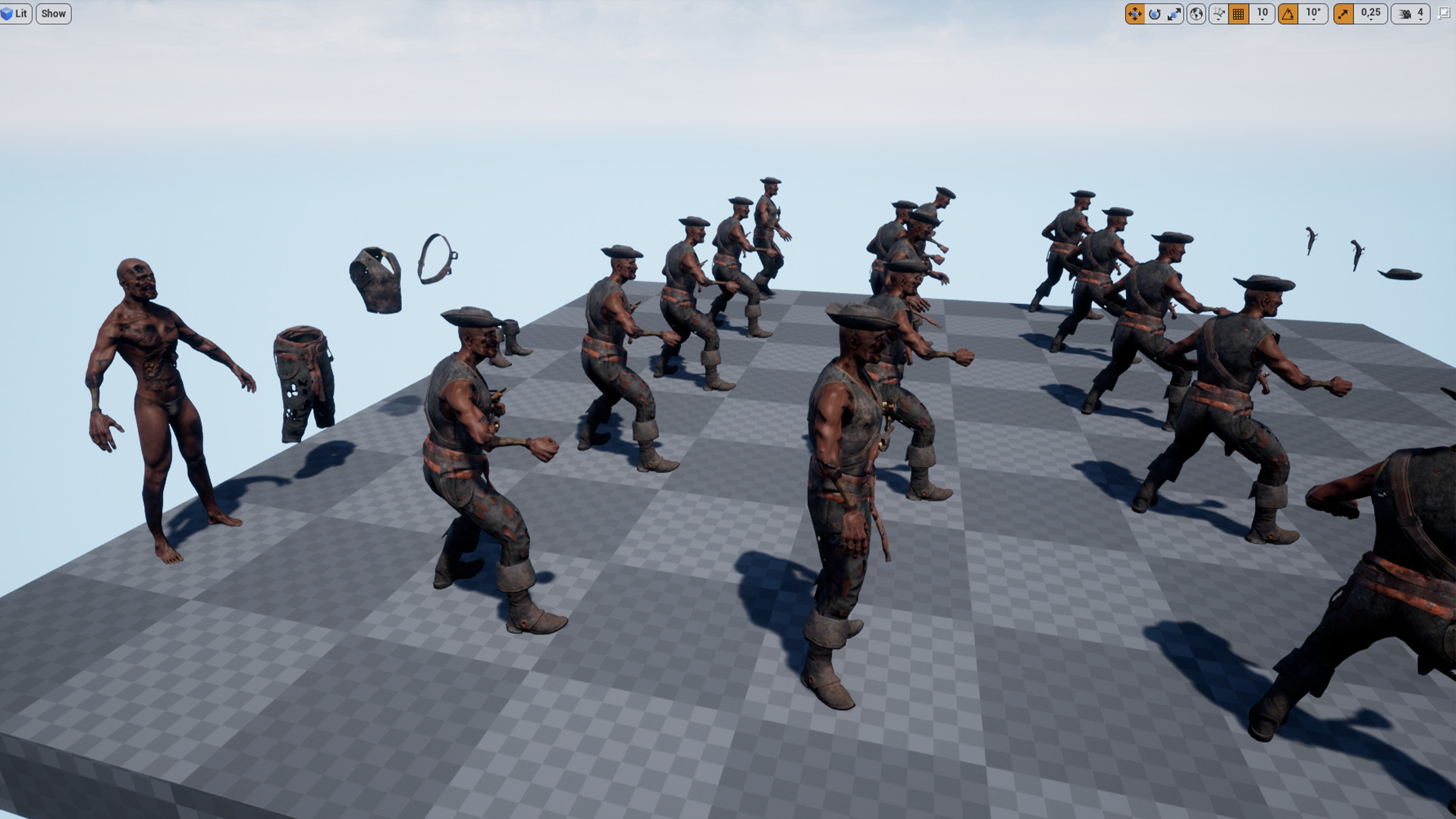 PIRATE UNDEAD 10 Low-poly 3D model_14