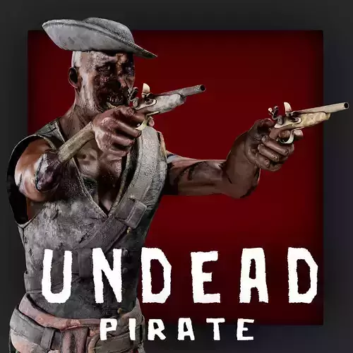 PIRATE UNDEAD 10 Low-poly 3D model