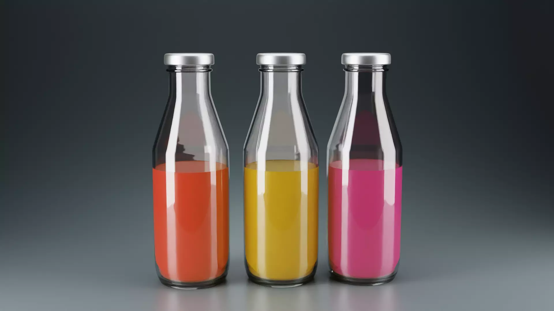 Juice Glass Bottle Pineapple drink jar Free 3D model