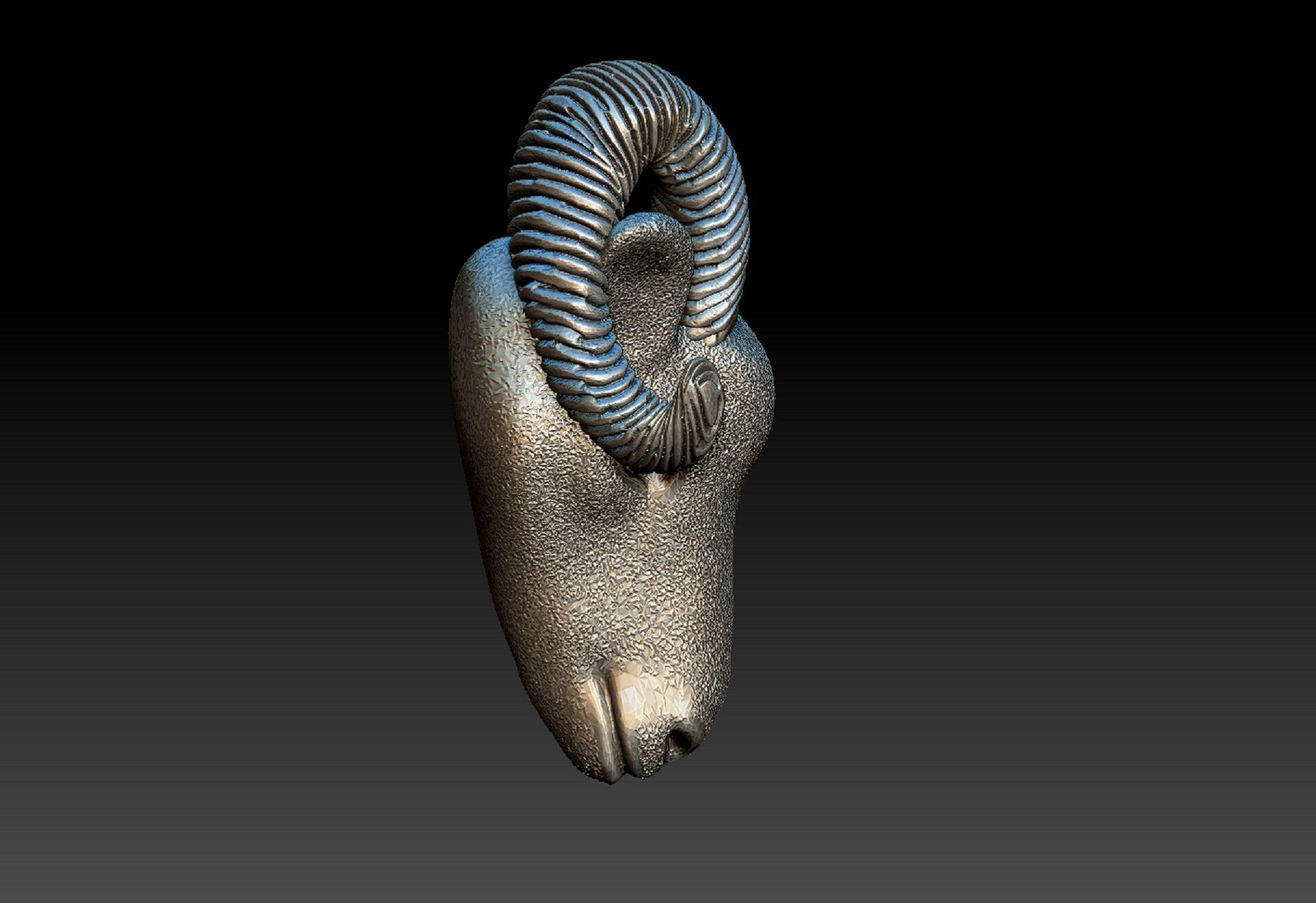 GOAT 3D pendant 3D print model_4