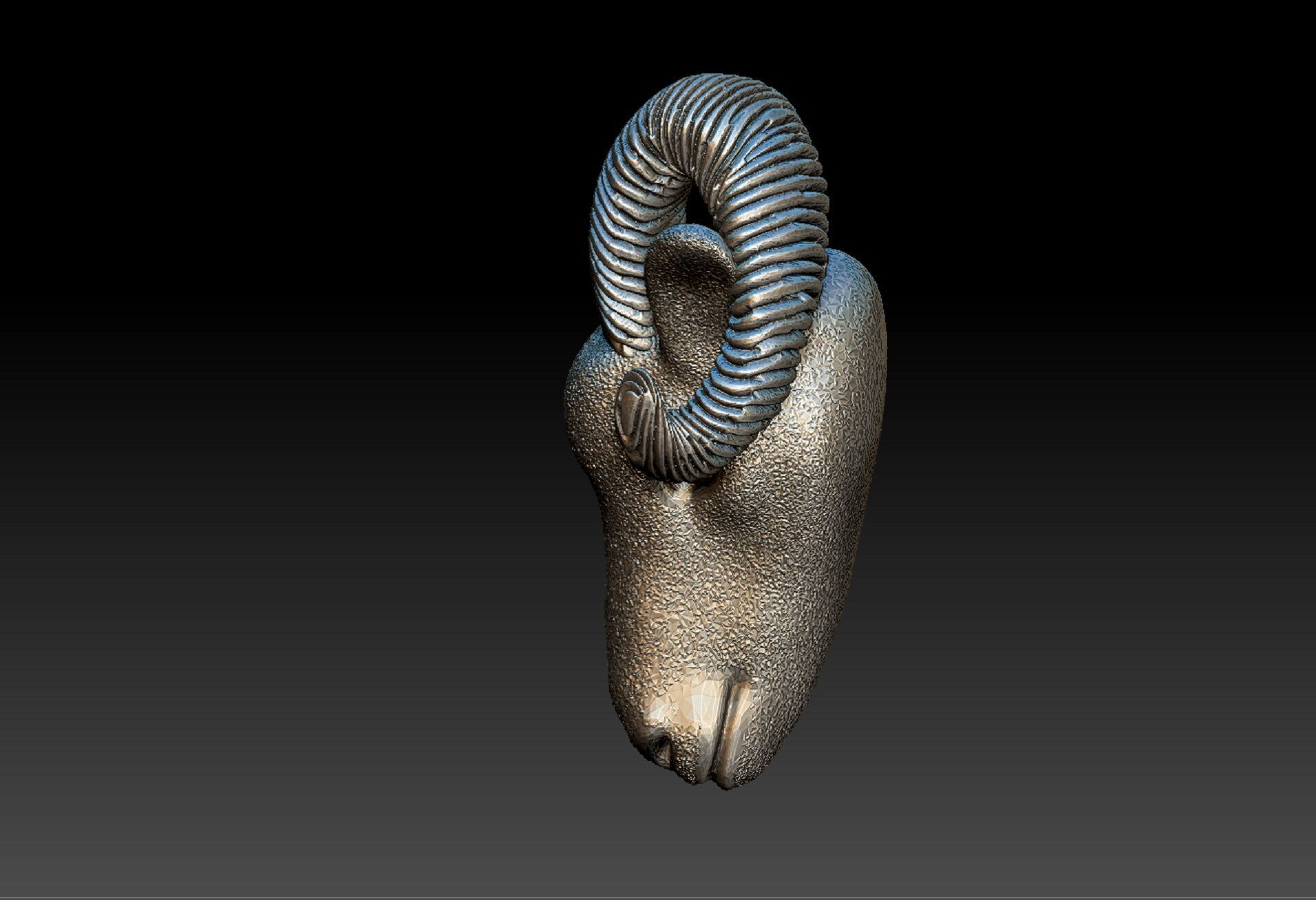 GOAT 3D pendant 3D print model_2