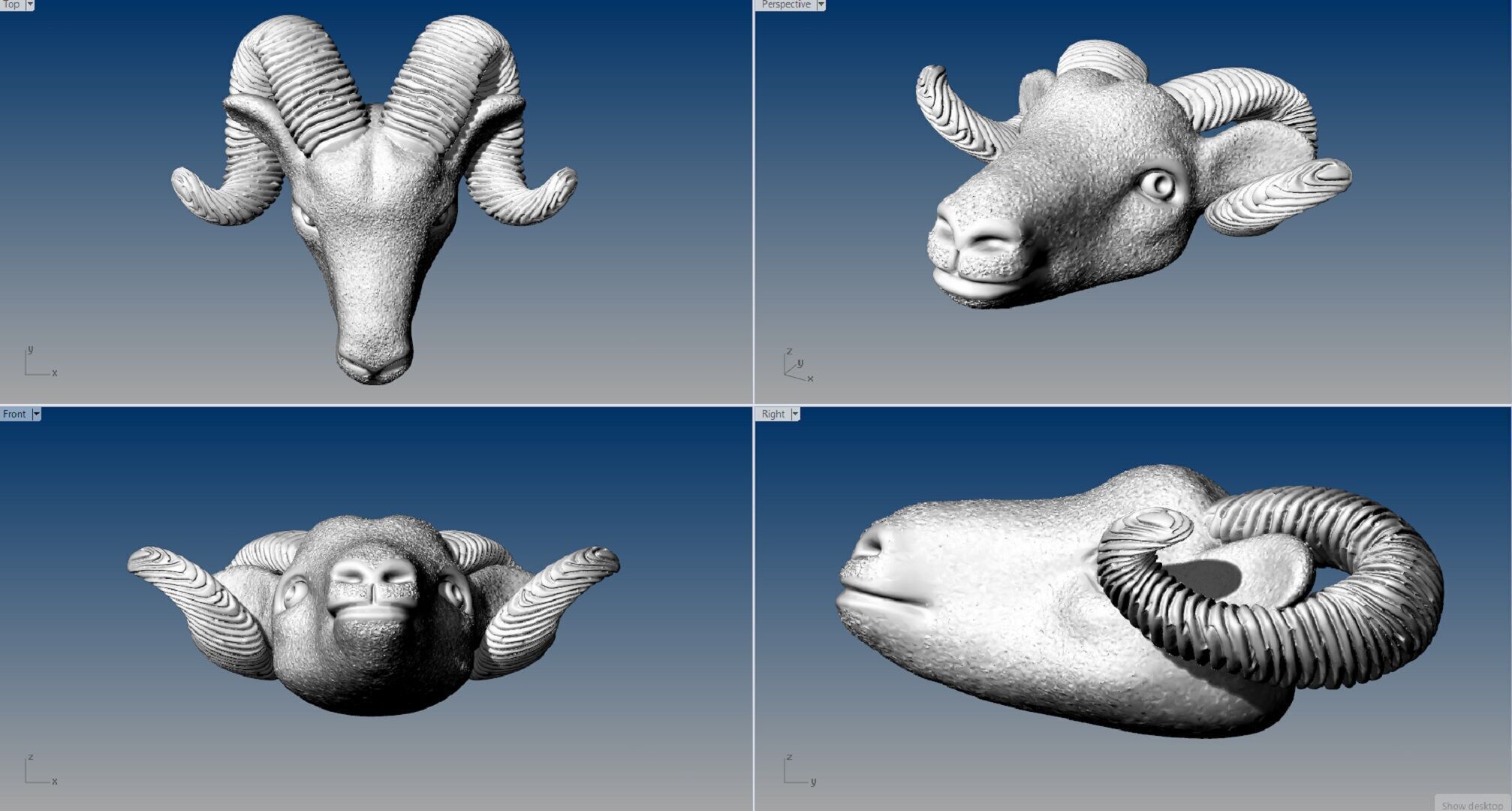 GOAT 3D pendant 3D print model_7