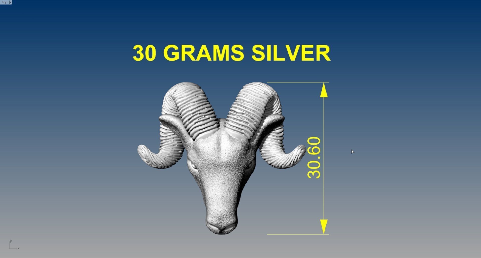 GOAT 3D pendant 3D print model_5