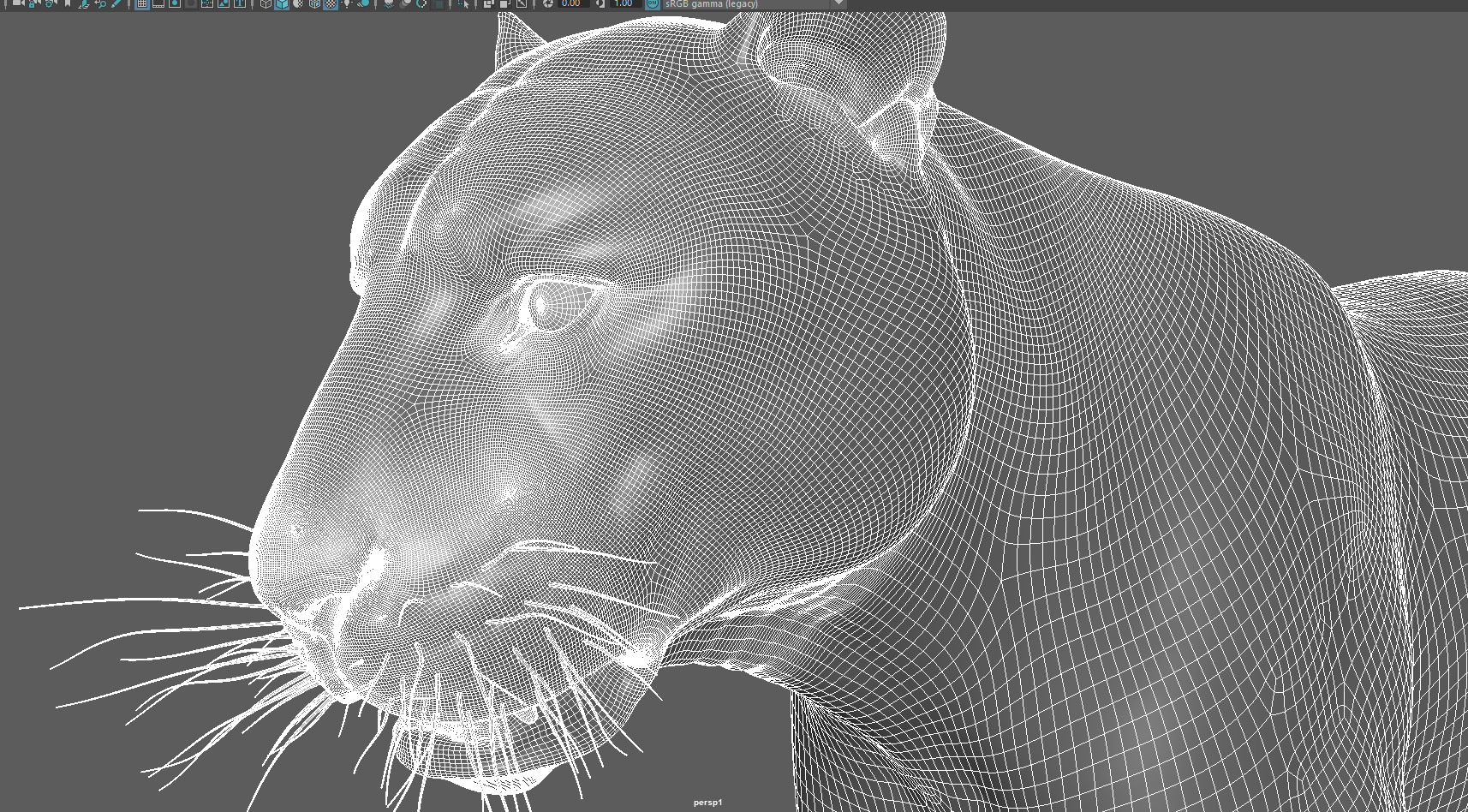 Tiger Low-poly 3D model_9