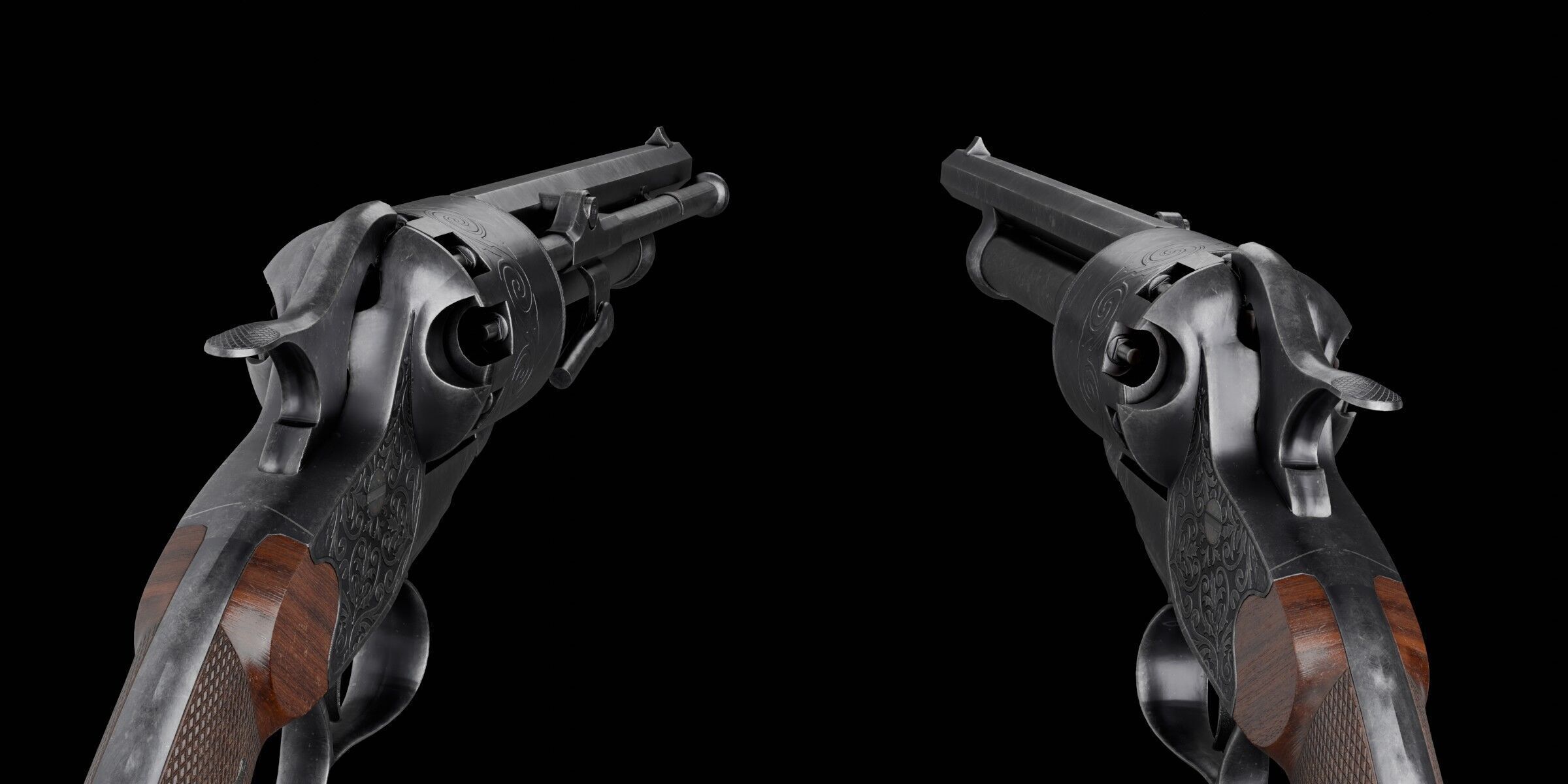 LeMat Revolver Low-poly 3D model_7