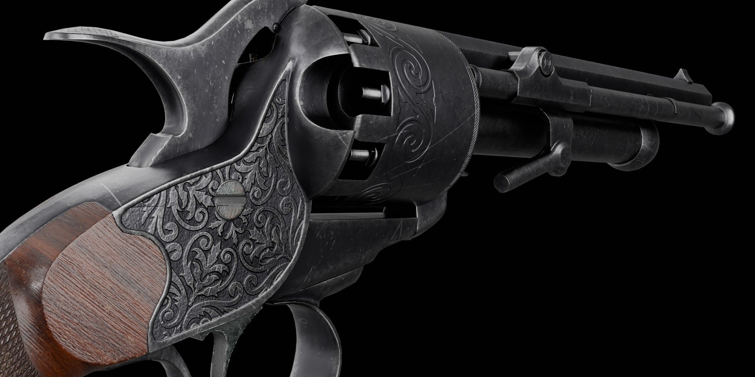 LeMat Revolver Low-poly 3D model_2