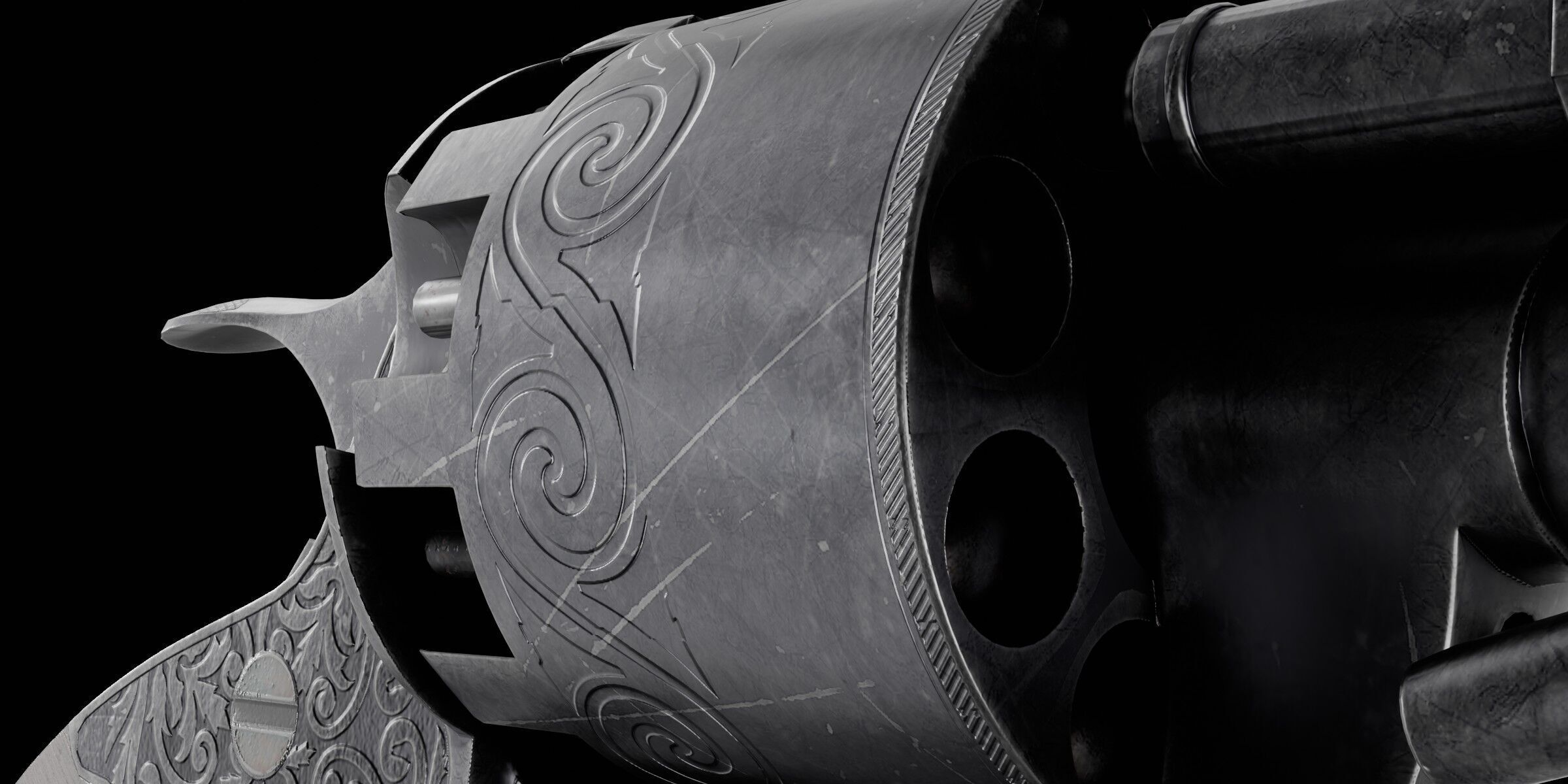 LeMat Revolver Low-poly 3D model_11