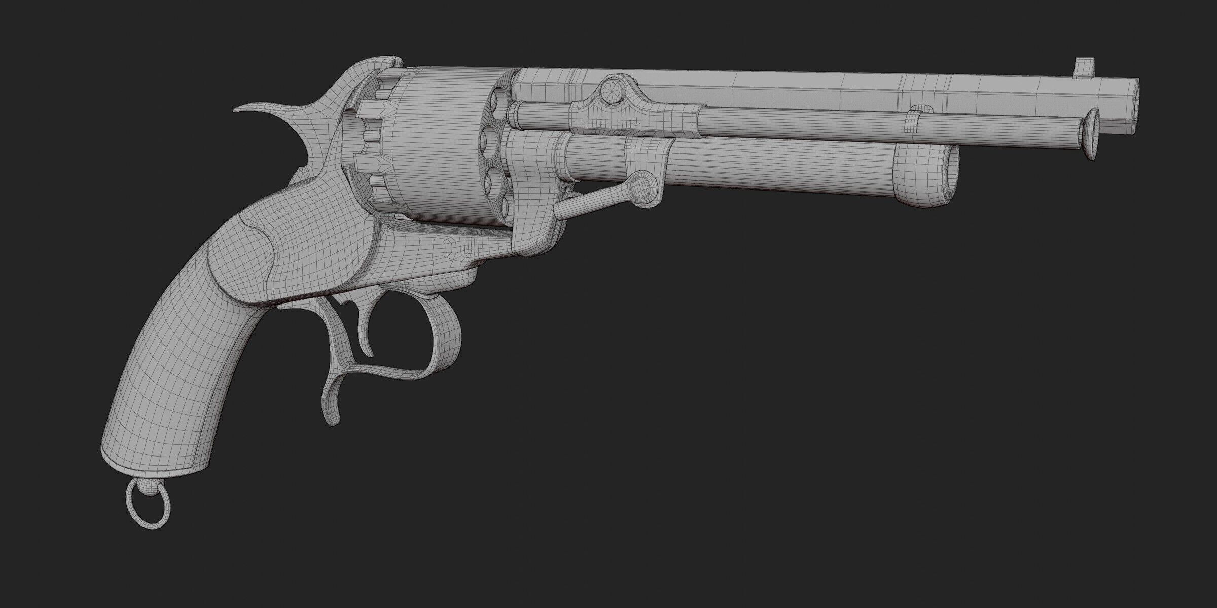 LeMat Revolver Low-poly 3D model_14