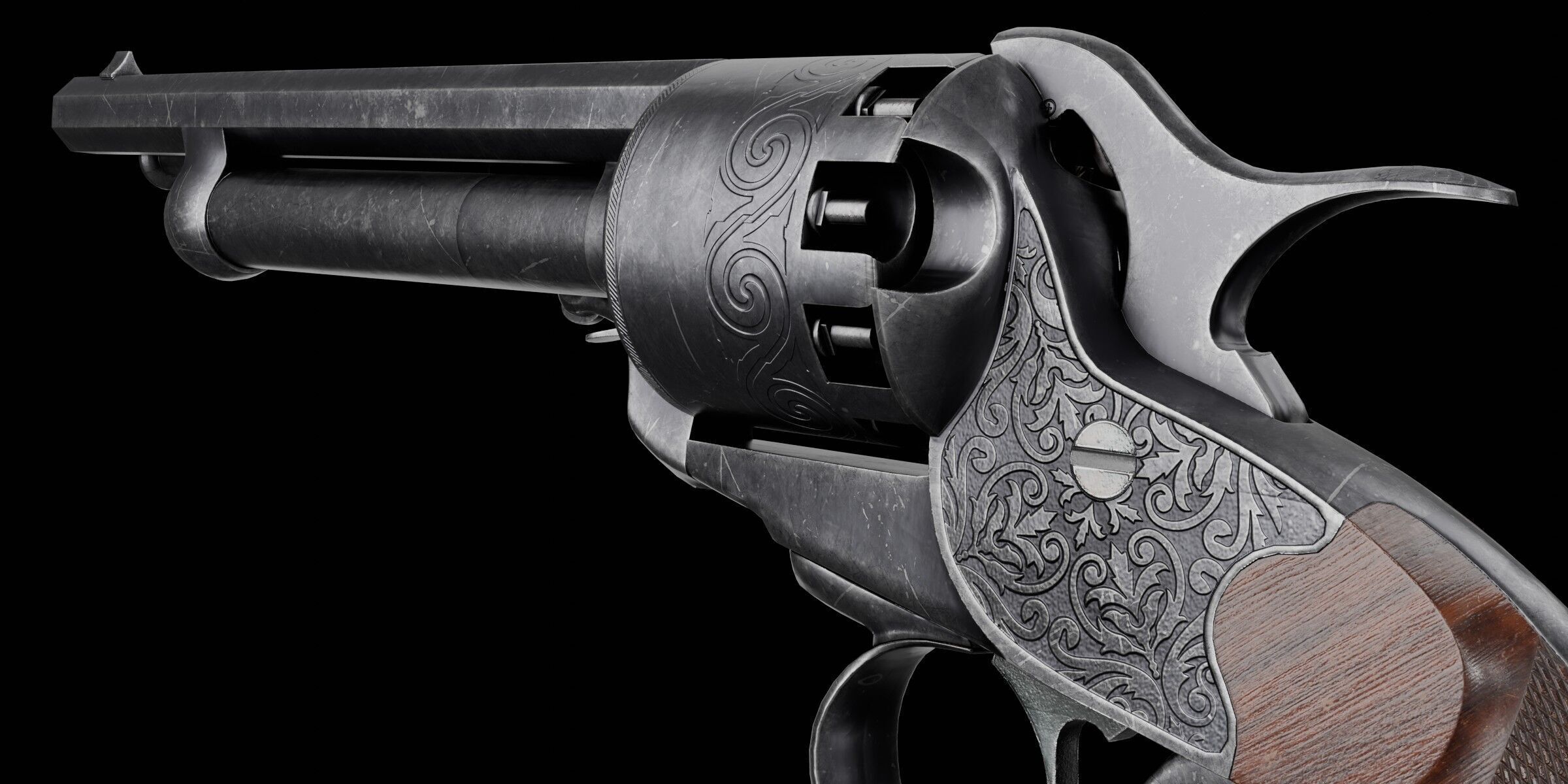 LeMat Revolver Low-poly 3D model_10