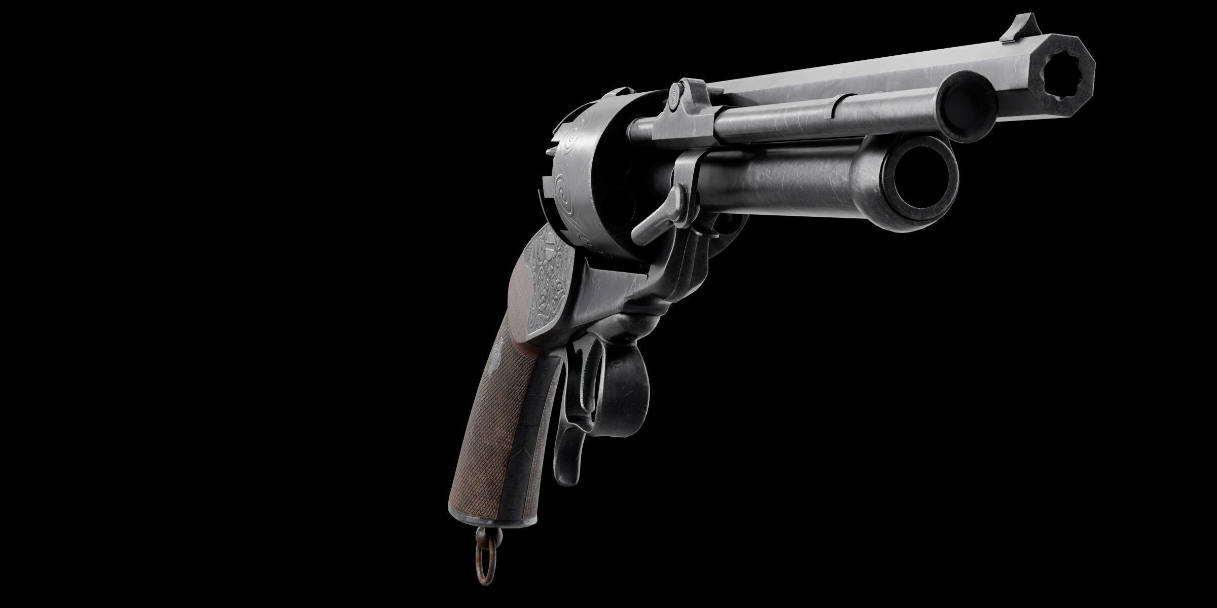 LeMat Revolver Low-poly 3D model_9