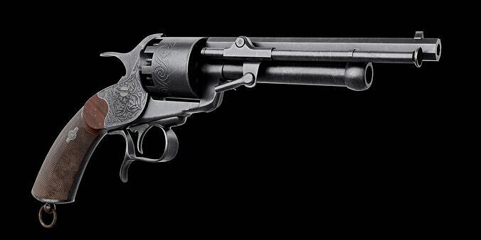 LeMat Revolver Low-poly 3D model