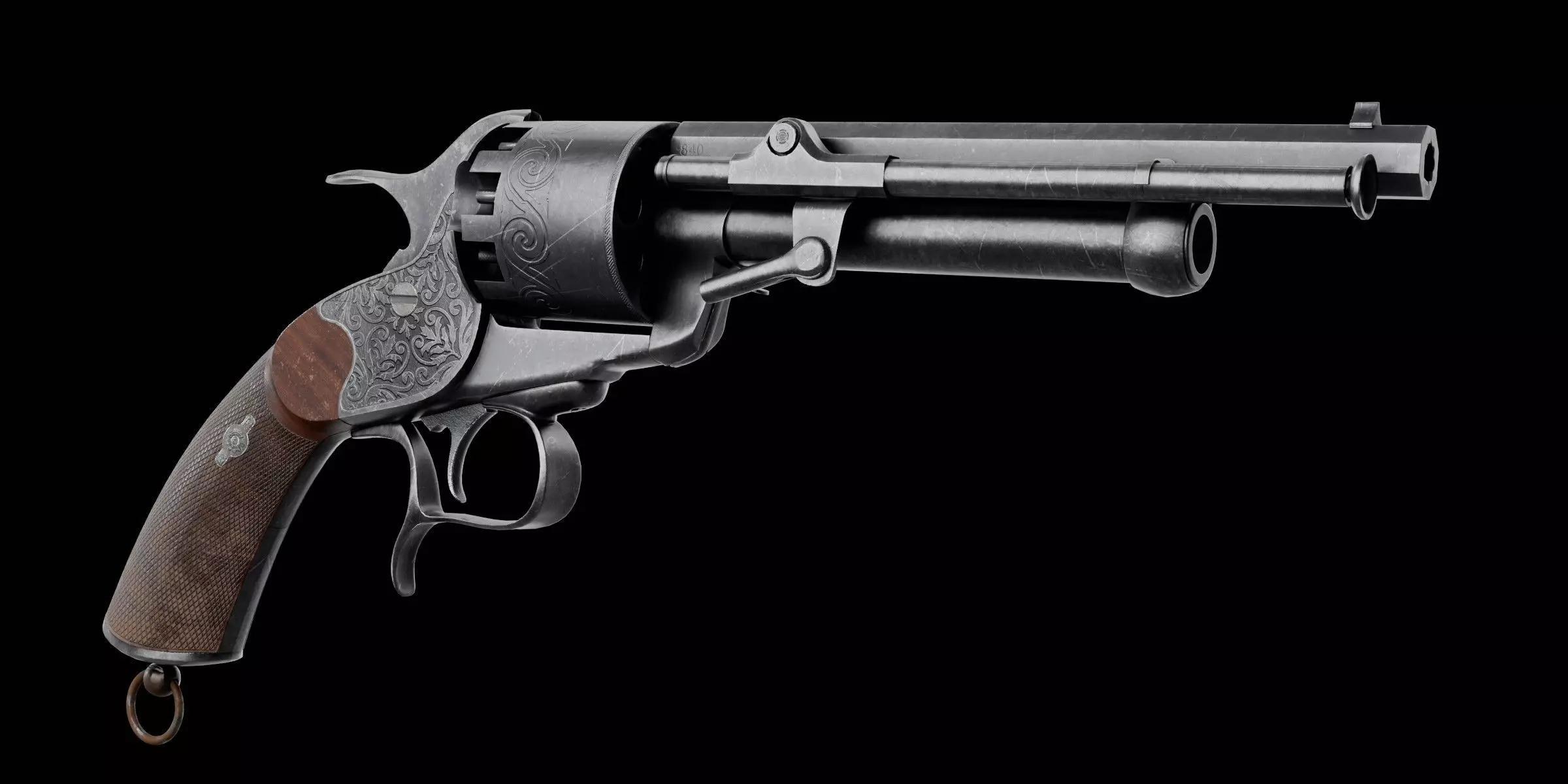 LeMat Revolver Low-poly 3D model_0