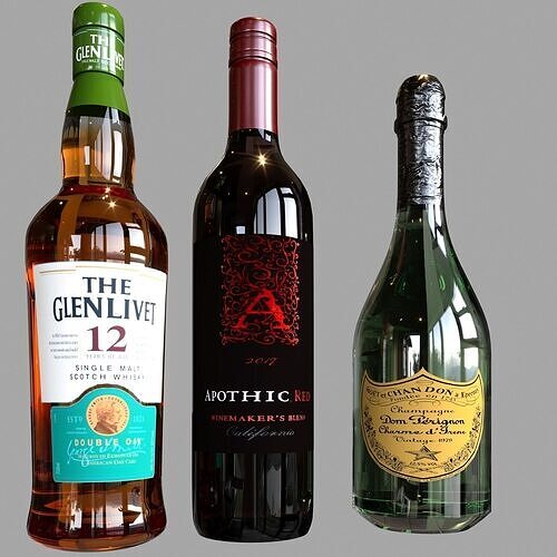 SCOTCH WHISKEY BOTTLE COLLECTION NO8 A 3D model 4