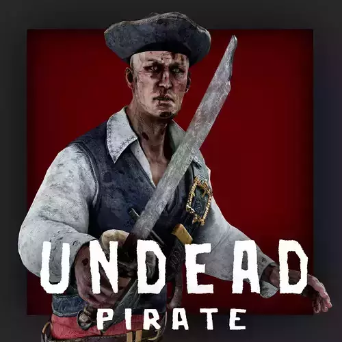 PIRATE UNDEAD 11  Low-poly 3D model