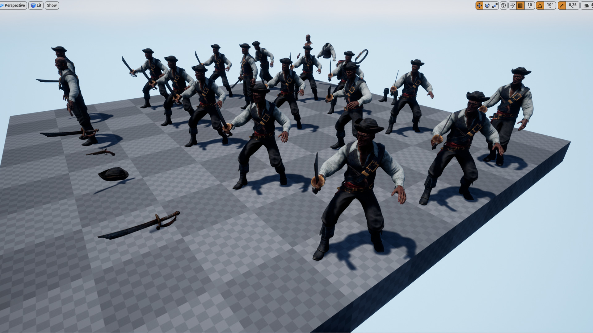 PIRATE UNDEAD 11  Low-poly 3D model_15