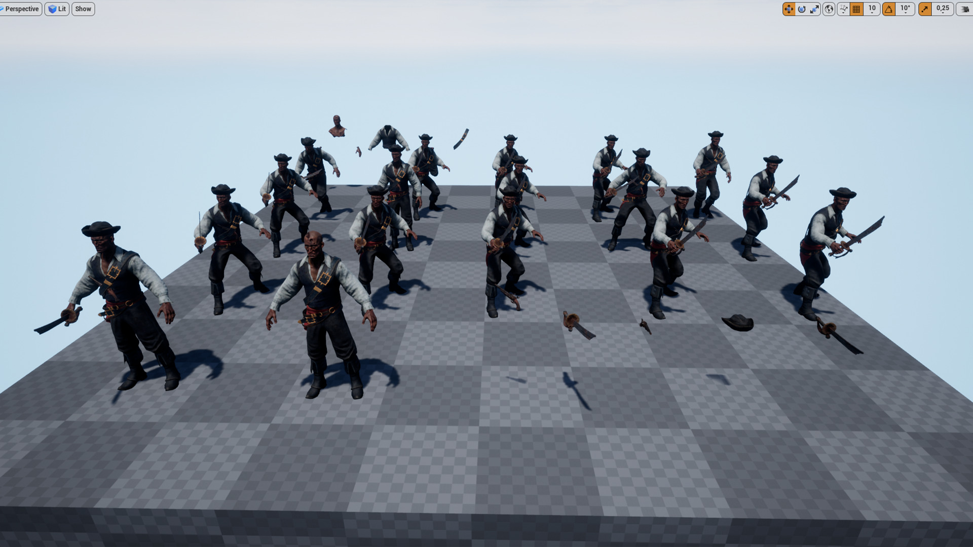 PIRATE UNDEAD 11  Low-poly 3D model_17