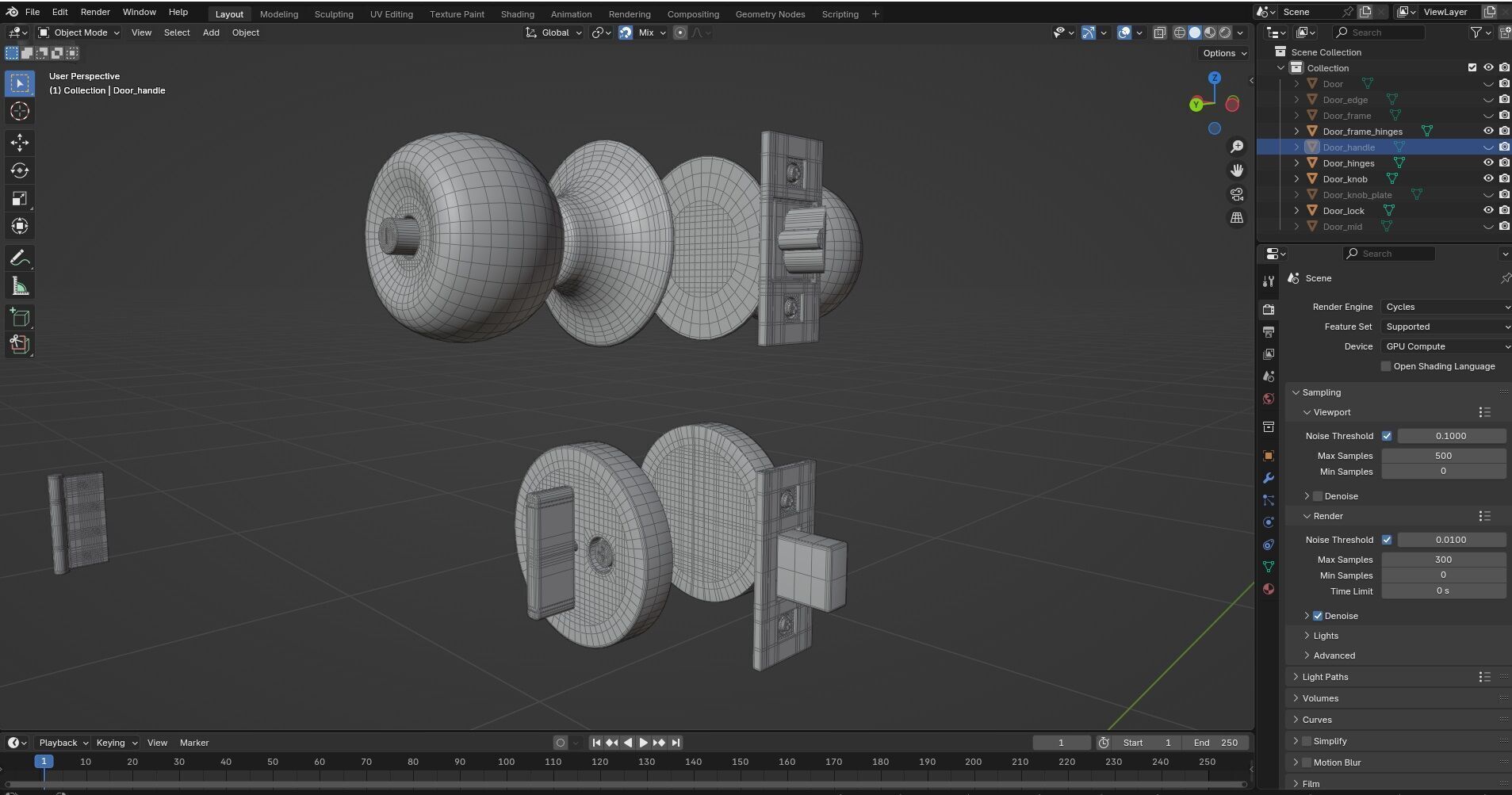 Door Design CG72 3D model_7