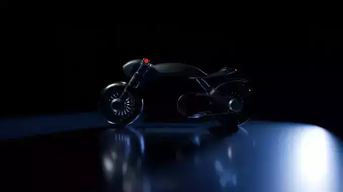 Futuristic Motorcycle 3D Model Game Ready with 2K 4K Textures