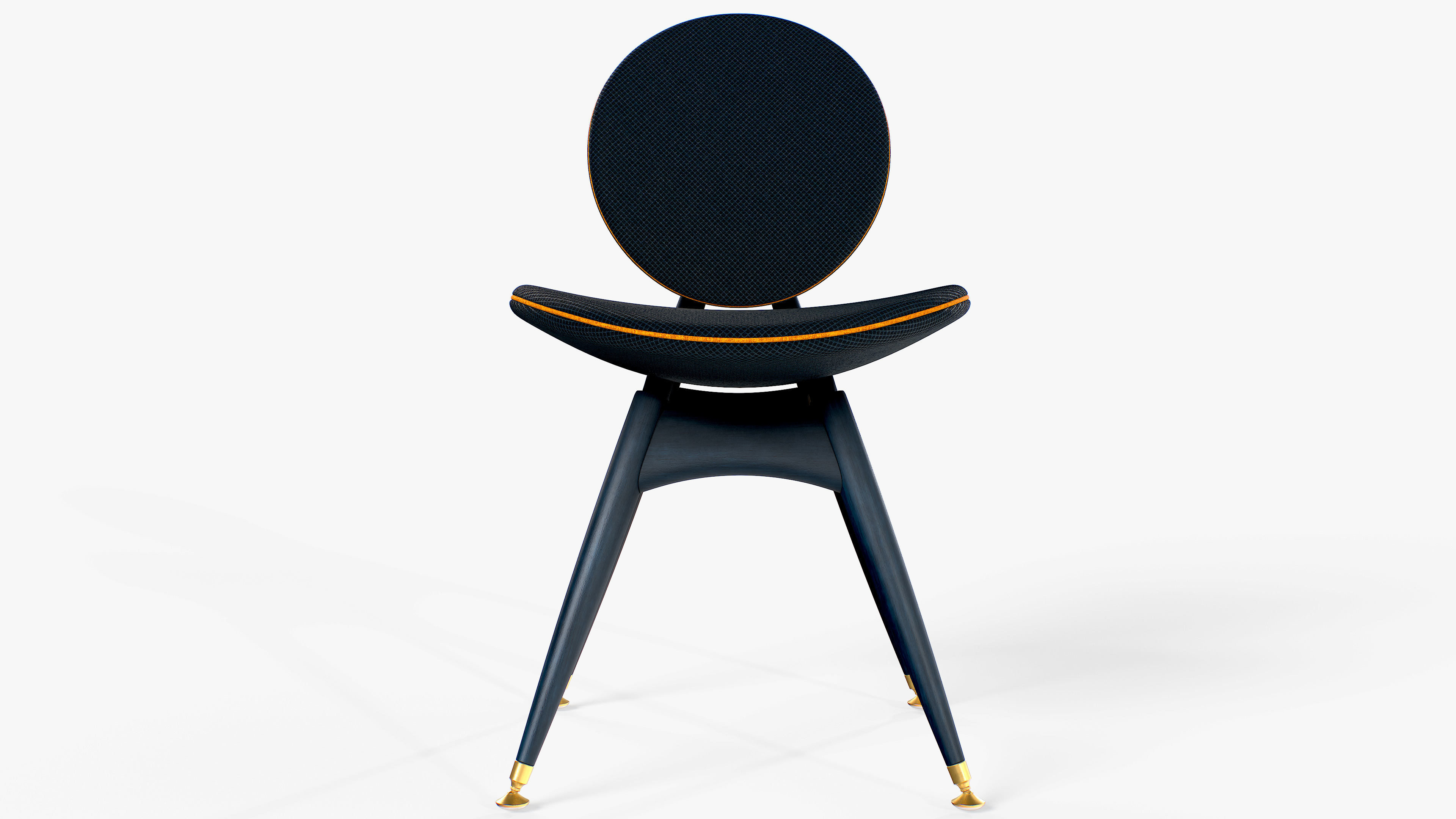 Circle Dining Chair 3D model_2