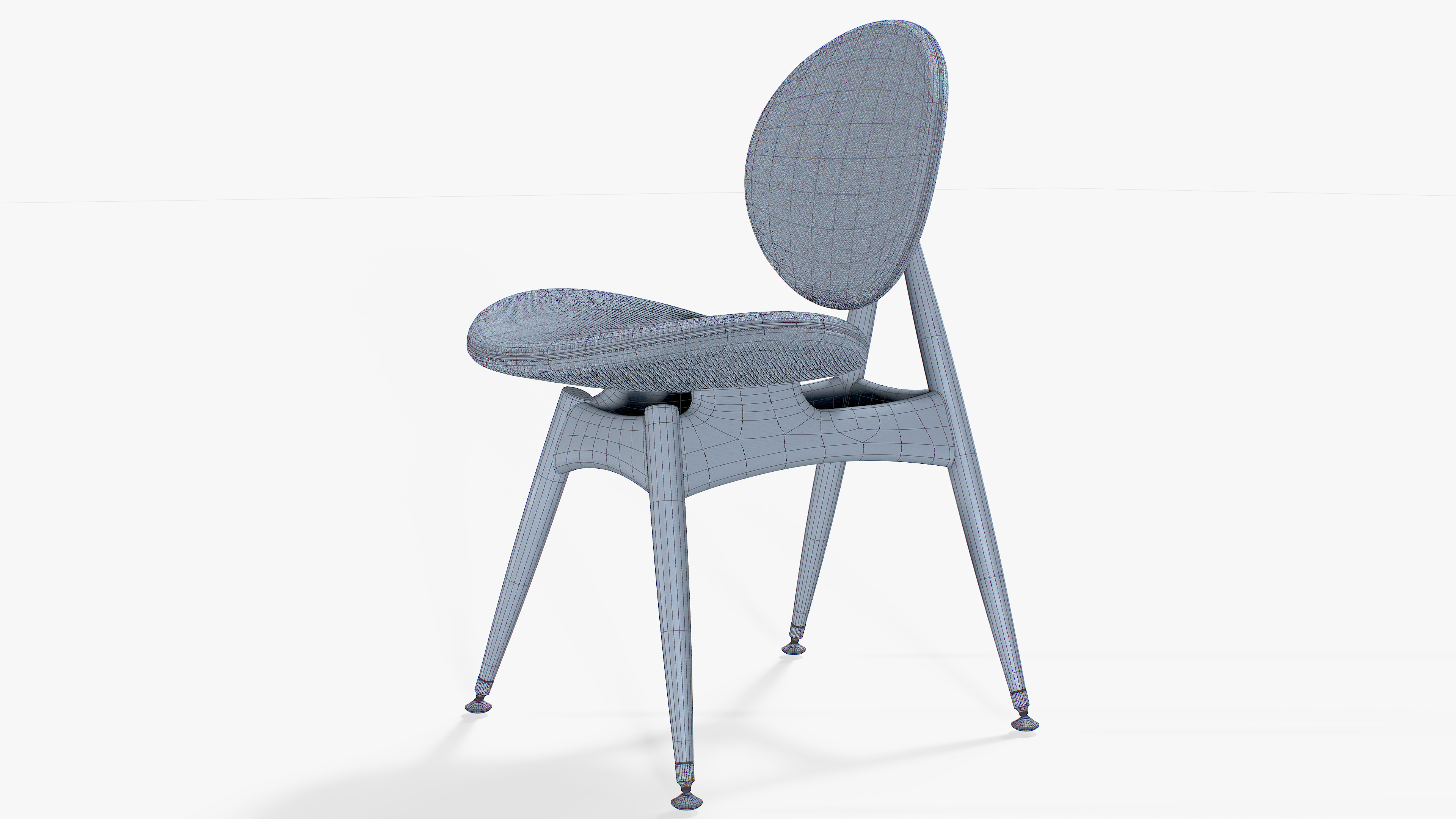 Circle Dining Chair 3D model_7