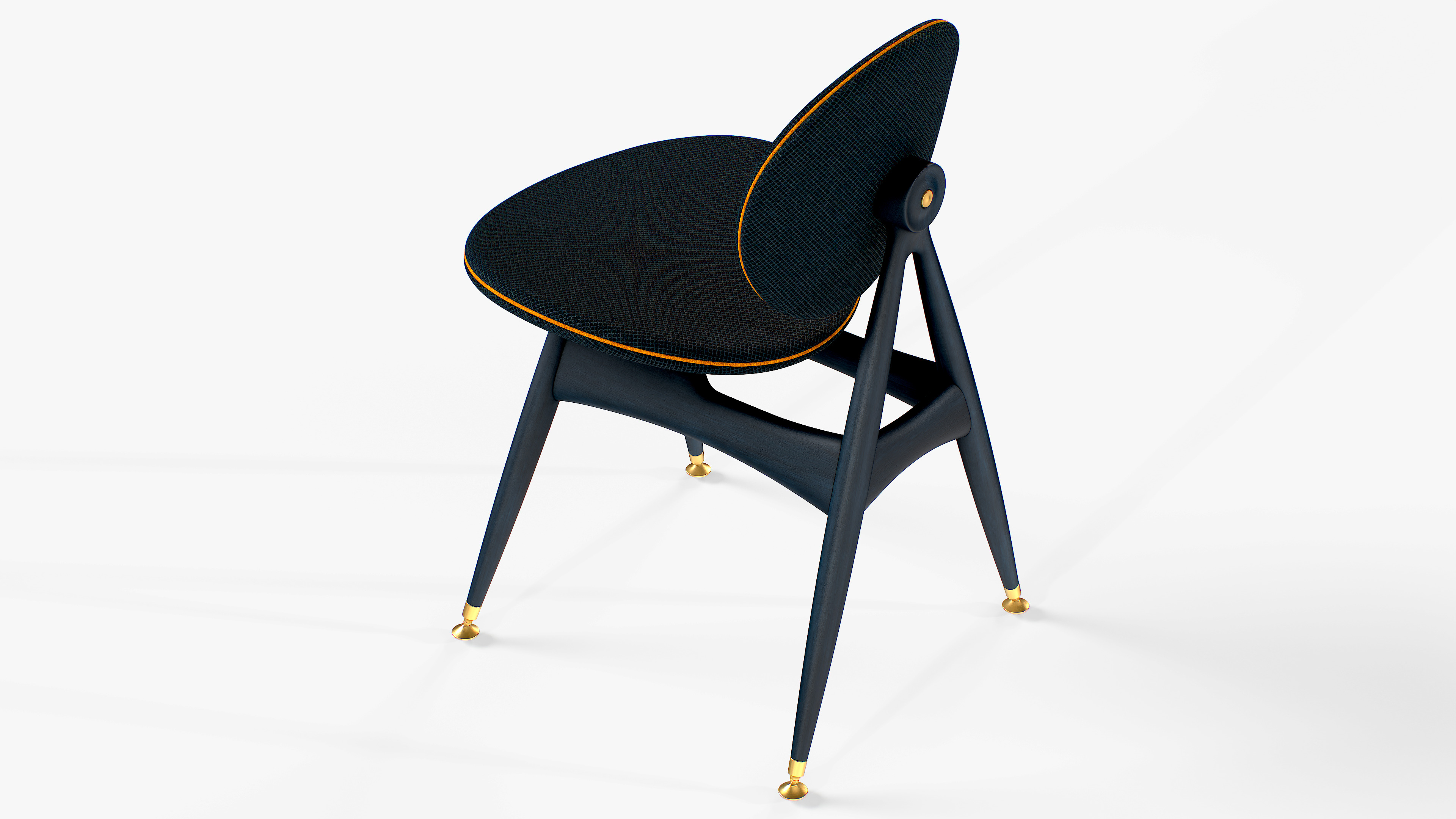Circle Dining Chair 3D model_4