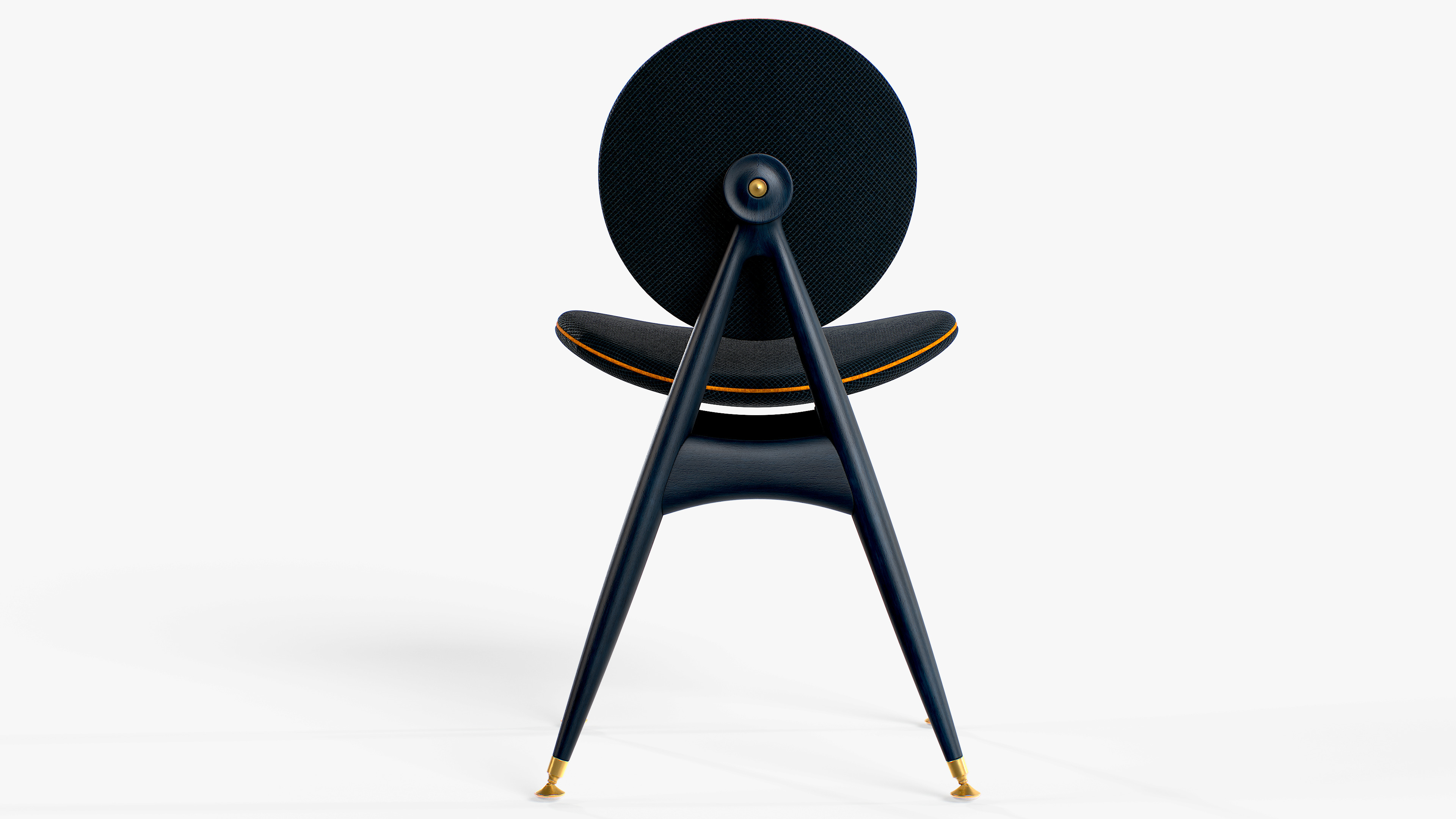 Circle Dining Chair 3D model_3