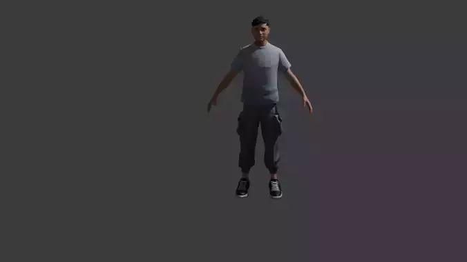 Game-Ready Sci-Fi Character  PBR Textured Low-poly 3D model