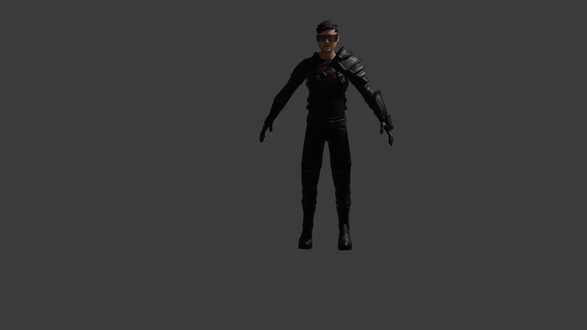 Game-Ready Sci-Fi Character  PBR Textured Low-poly 3D model_1