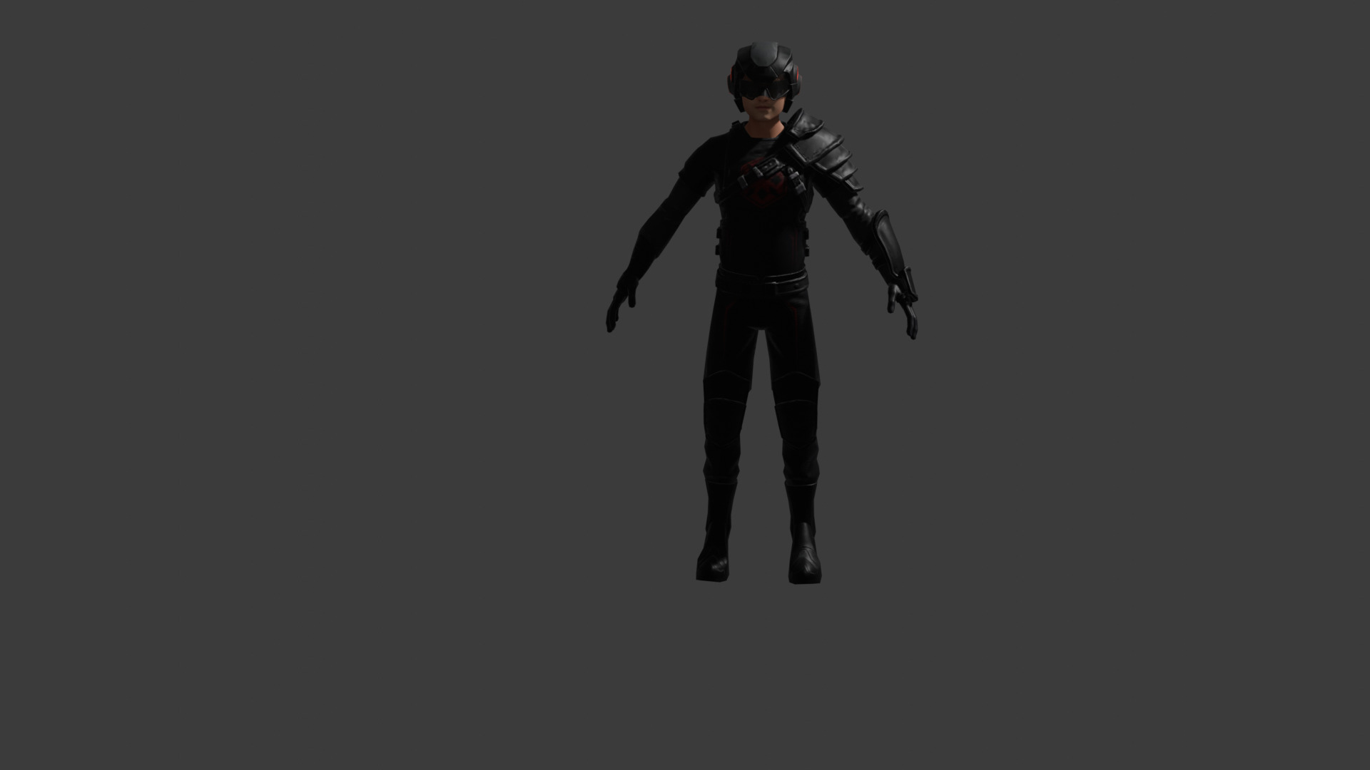Game-Ready Sci-Fi Character  PBR Textured Low-poly 3D model_2