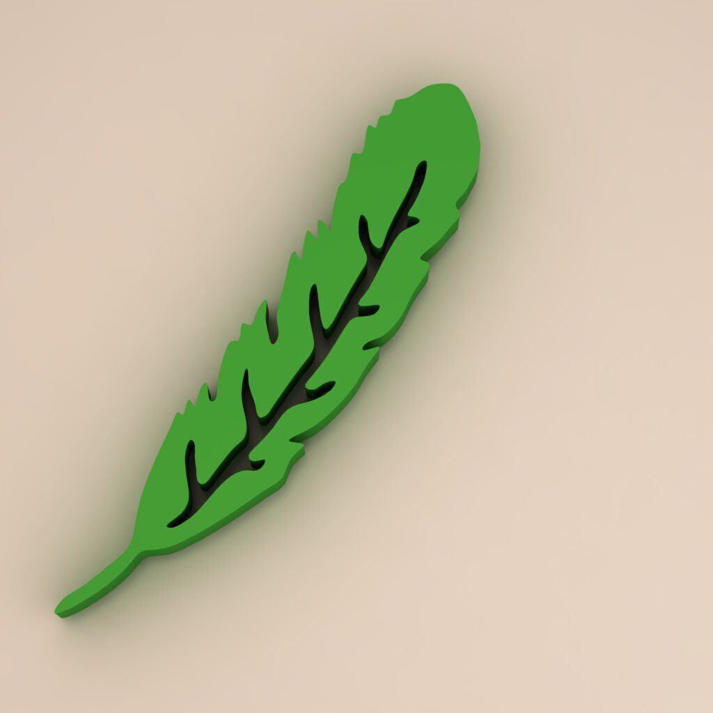  Feather Pendant Set 4 Unique 3D Printable Designs STL OBJ 3DM 3D print model_4