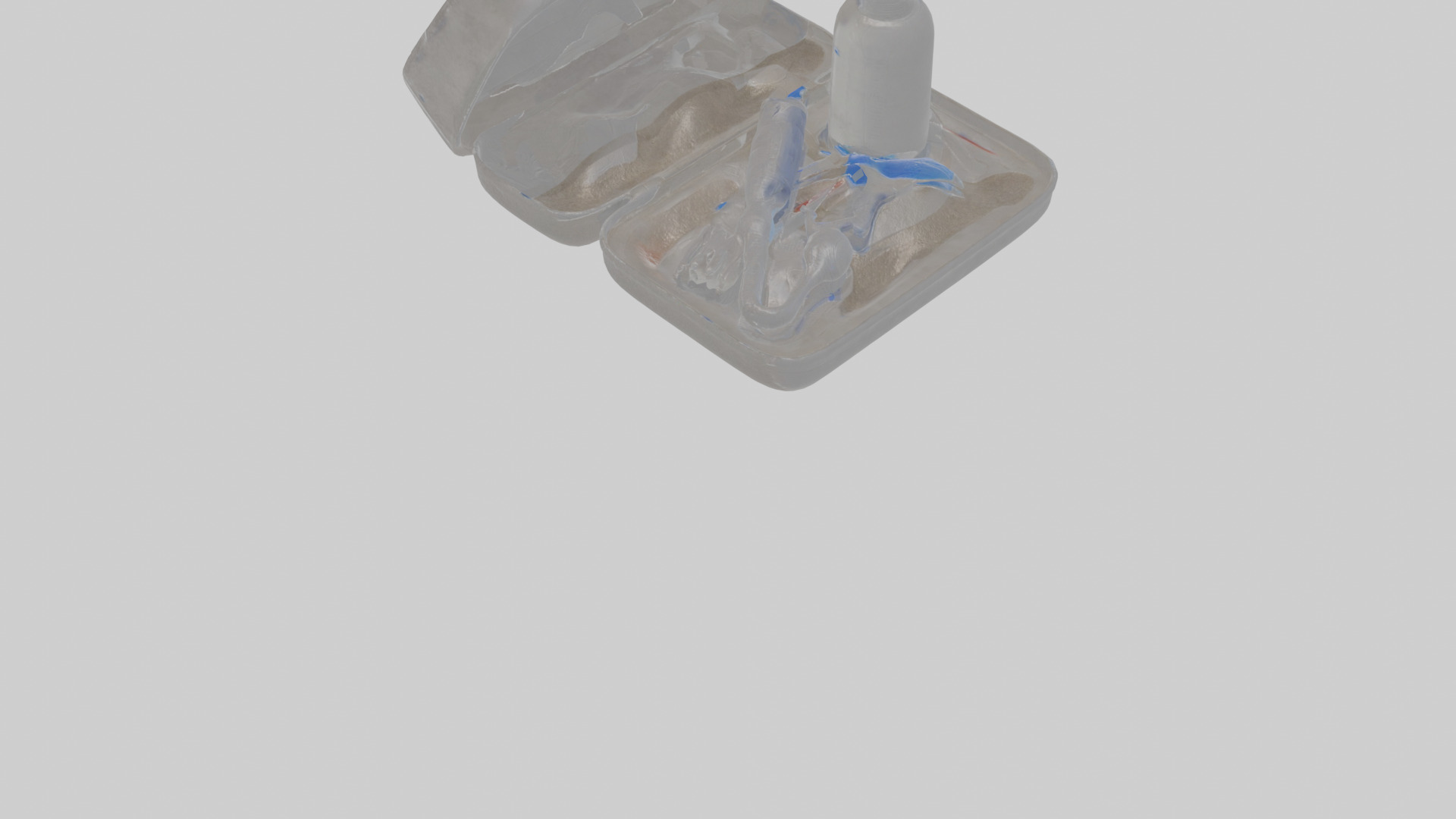 CPAP cleaning kit Low-poly 3D model_10