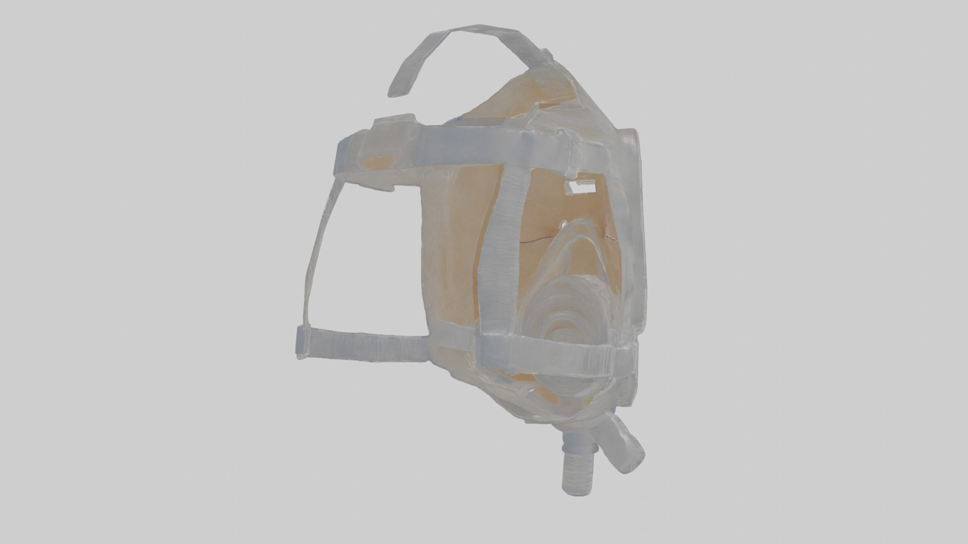 CPAP mask Low-poly 3D model_4