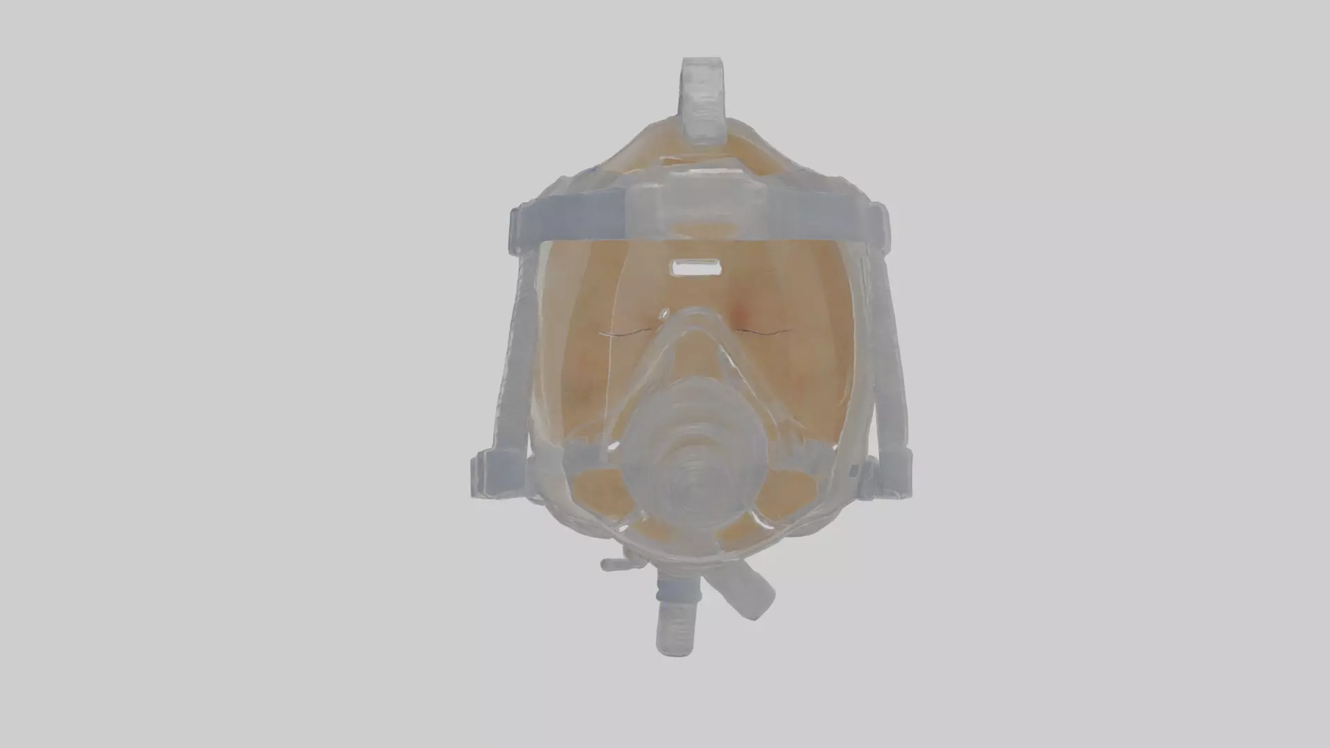 CPAP mask Low-poly 3D model_0