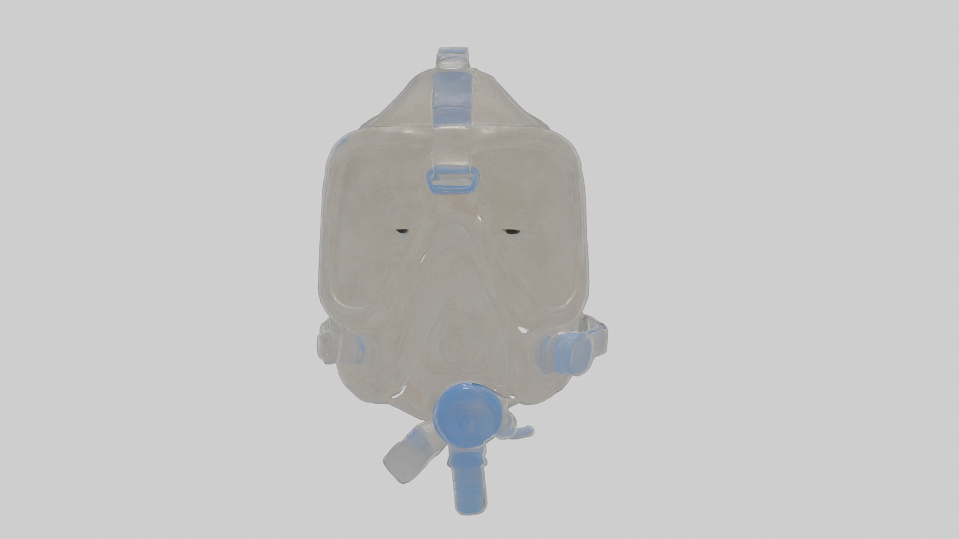 CPAP mask Low-poly 3D model_15