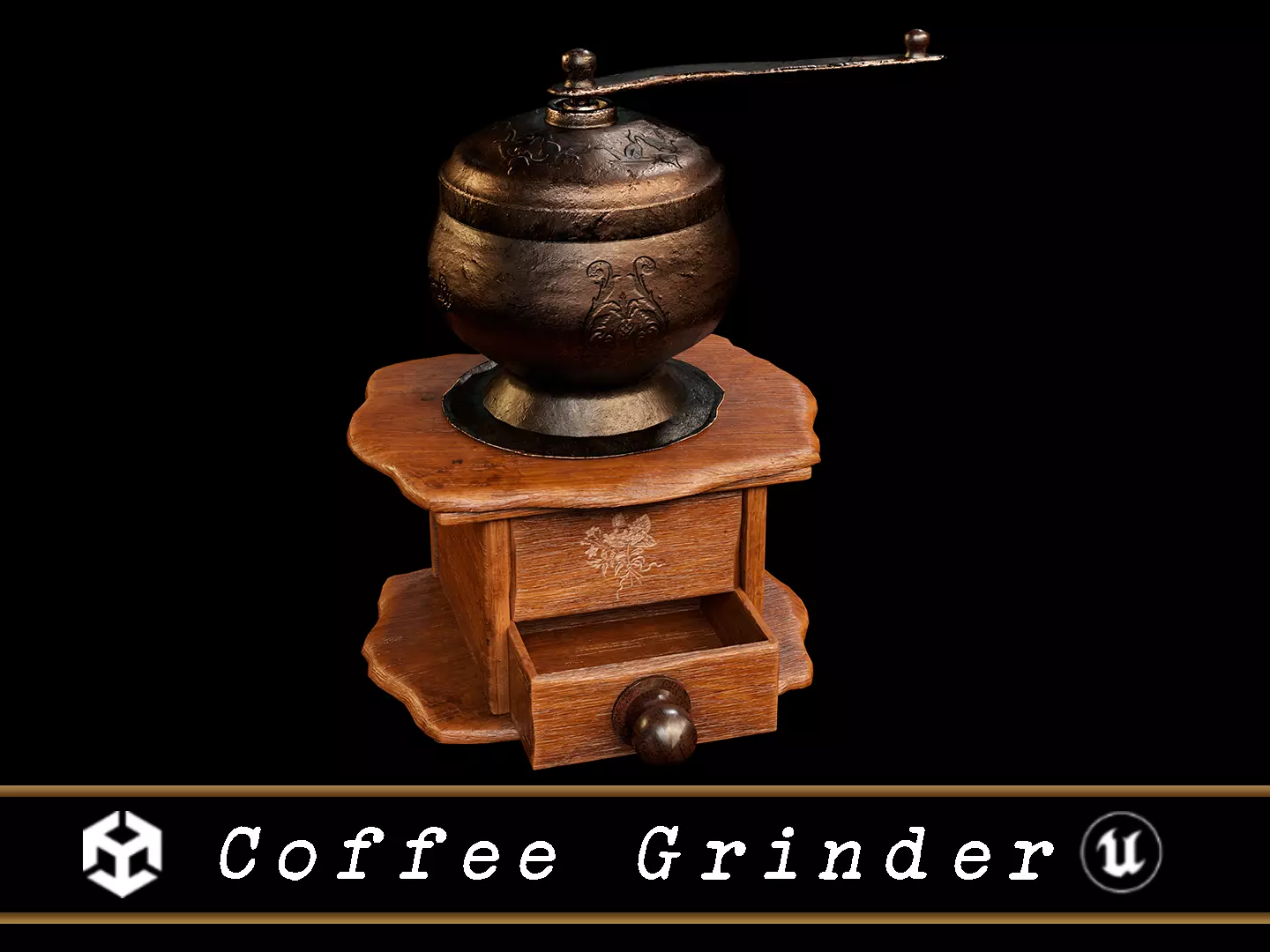 Used Coffee Grinder Low-poly 3D model
