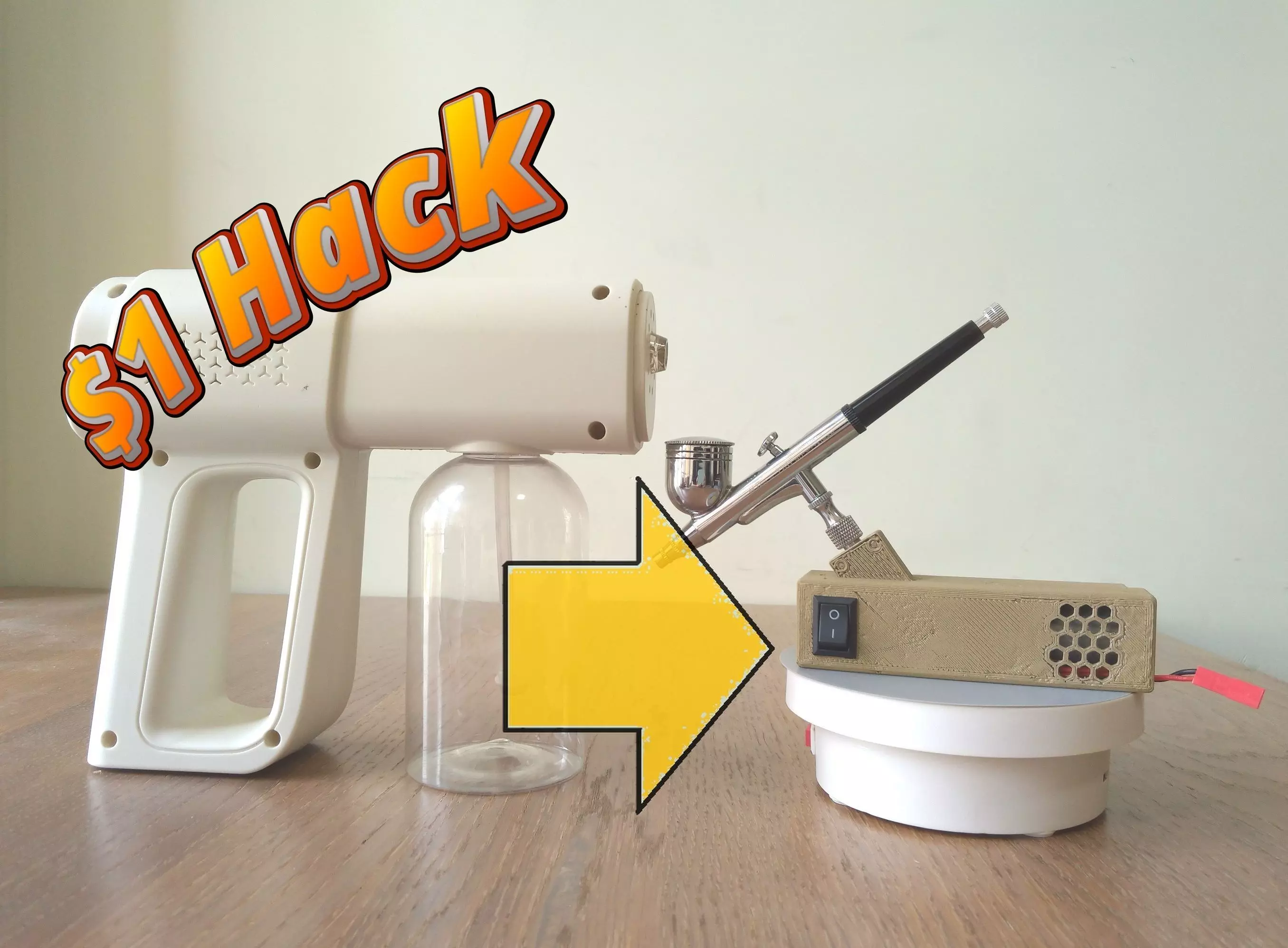 DIY Spray Paint Pump from Disinfectant Sprayer Free 3D print model