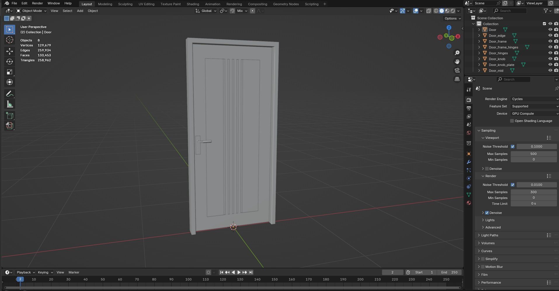 Door Design CG73 3D model_11