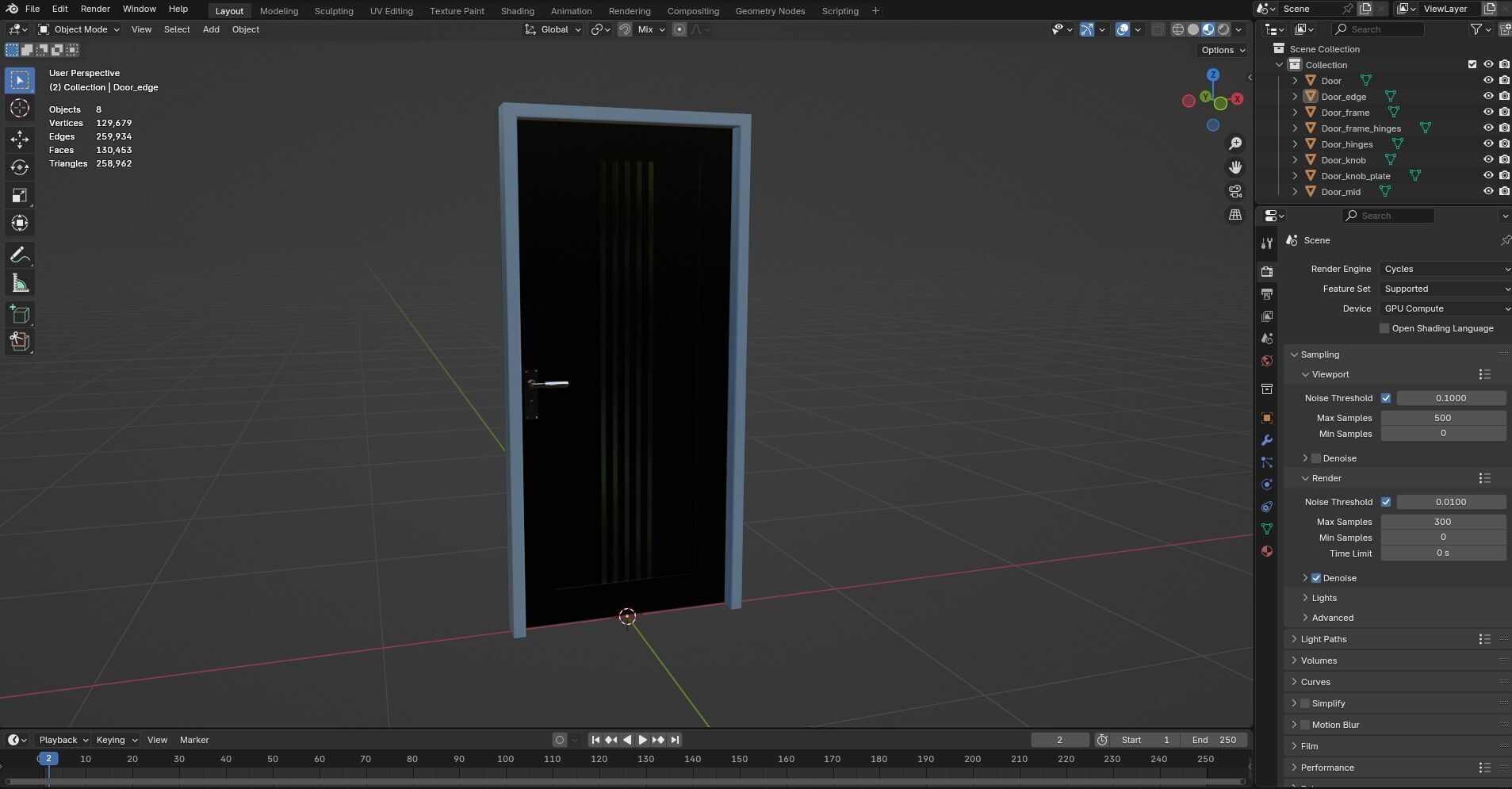 Door Design CG73 3D model_12