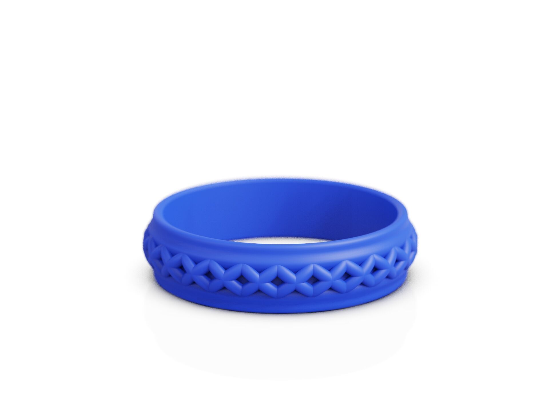 Wedding band ring geometrical pattern 3D print model_15