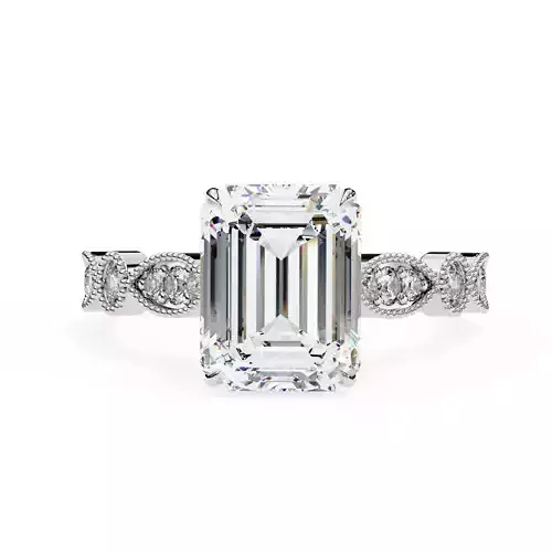 ASSCHER  DIAMOND RING -CAD-072