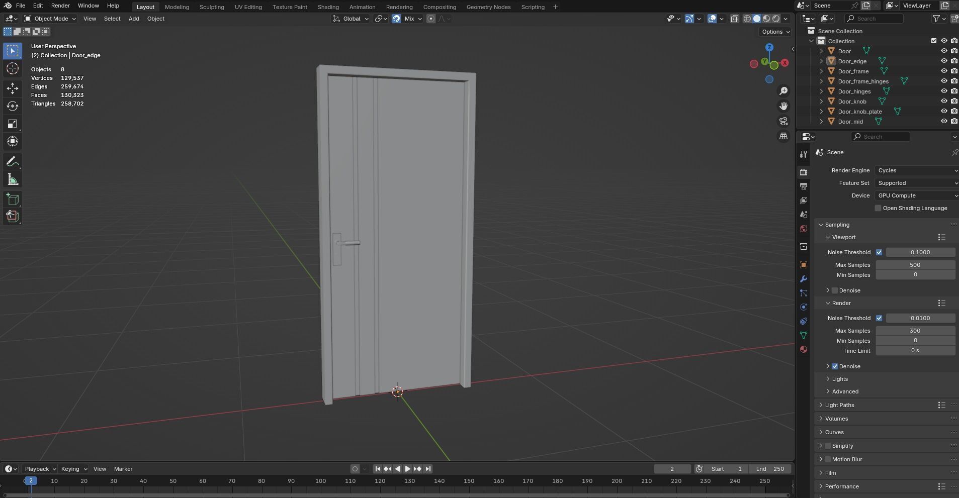 Door Design CG76 3D model_12