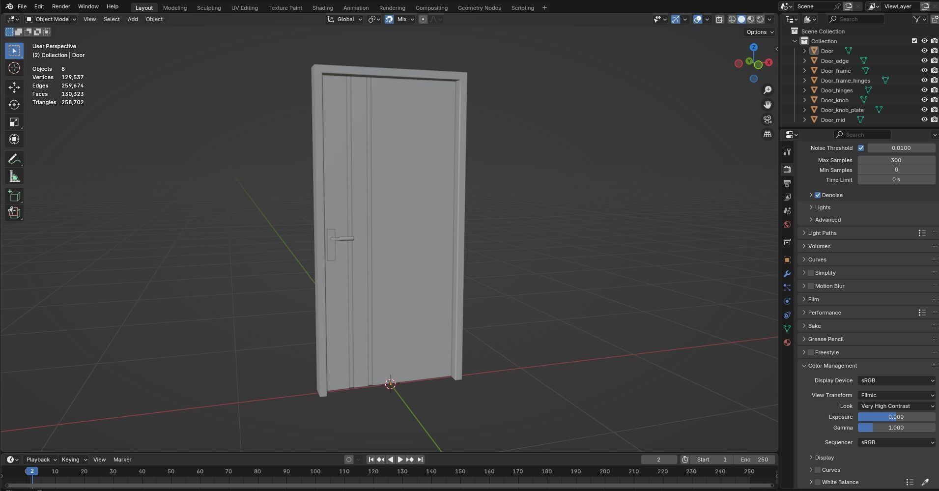 Door Design CG76 3D model_11