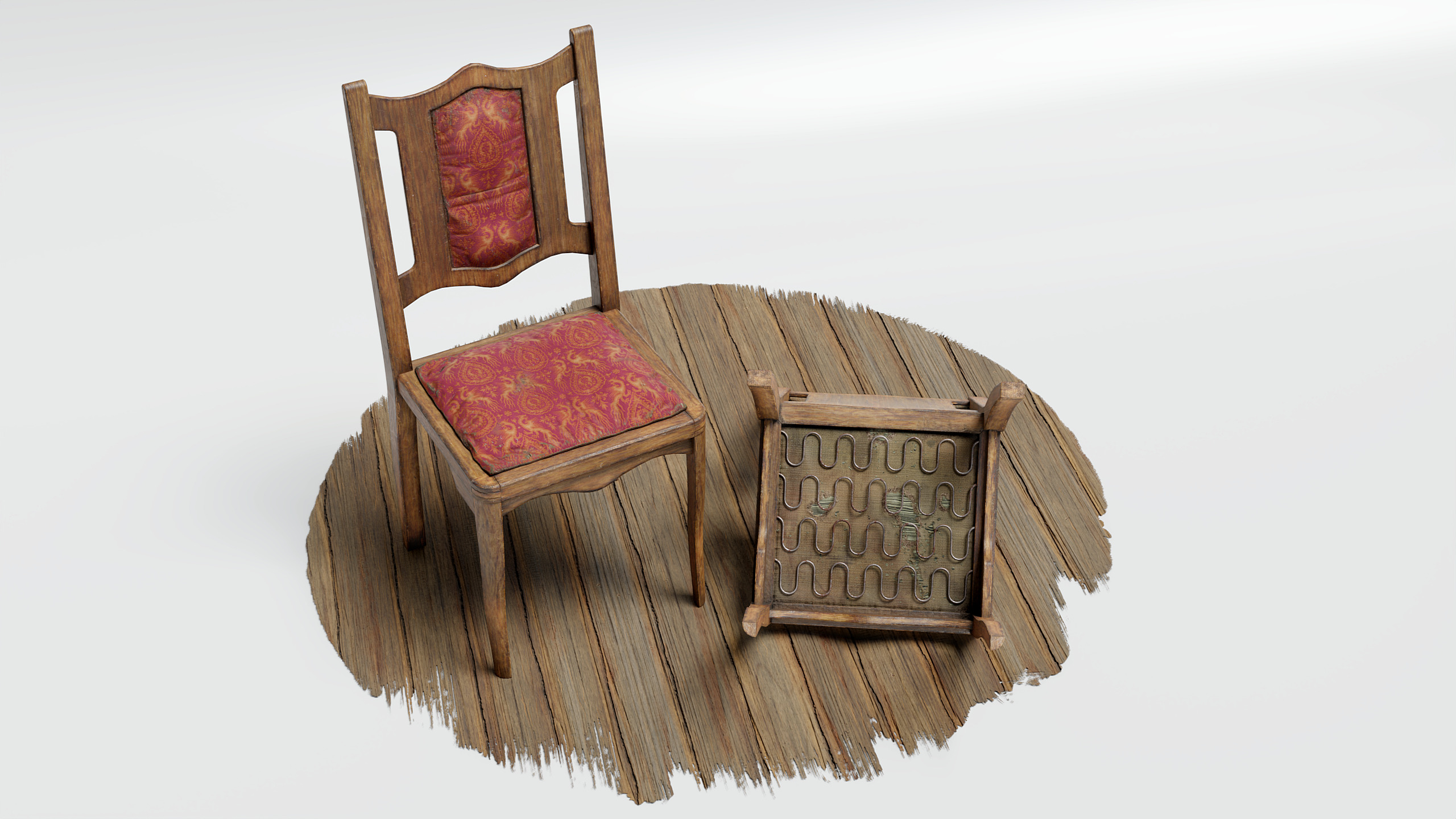 Dining Table Low-poly 3D model_3